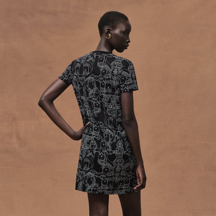 Noir "Ferronnerie Remix" Straight Dress