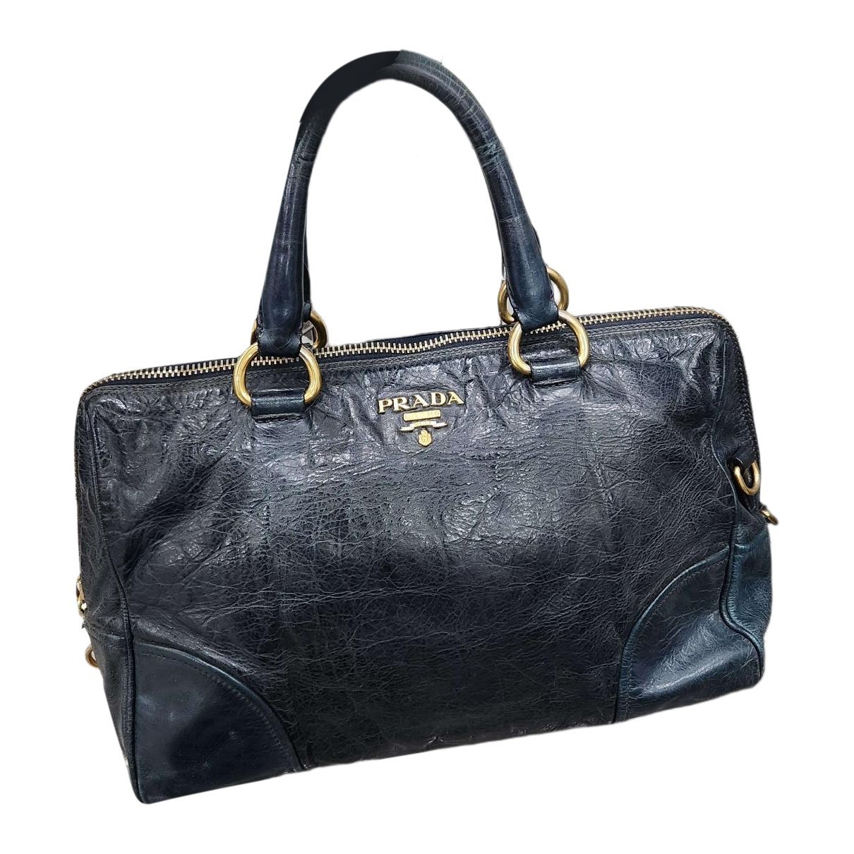 Pyramid leather bowling bag
