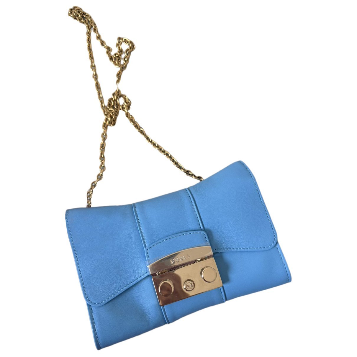 Metropolis leather clutch bag