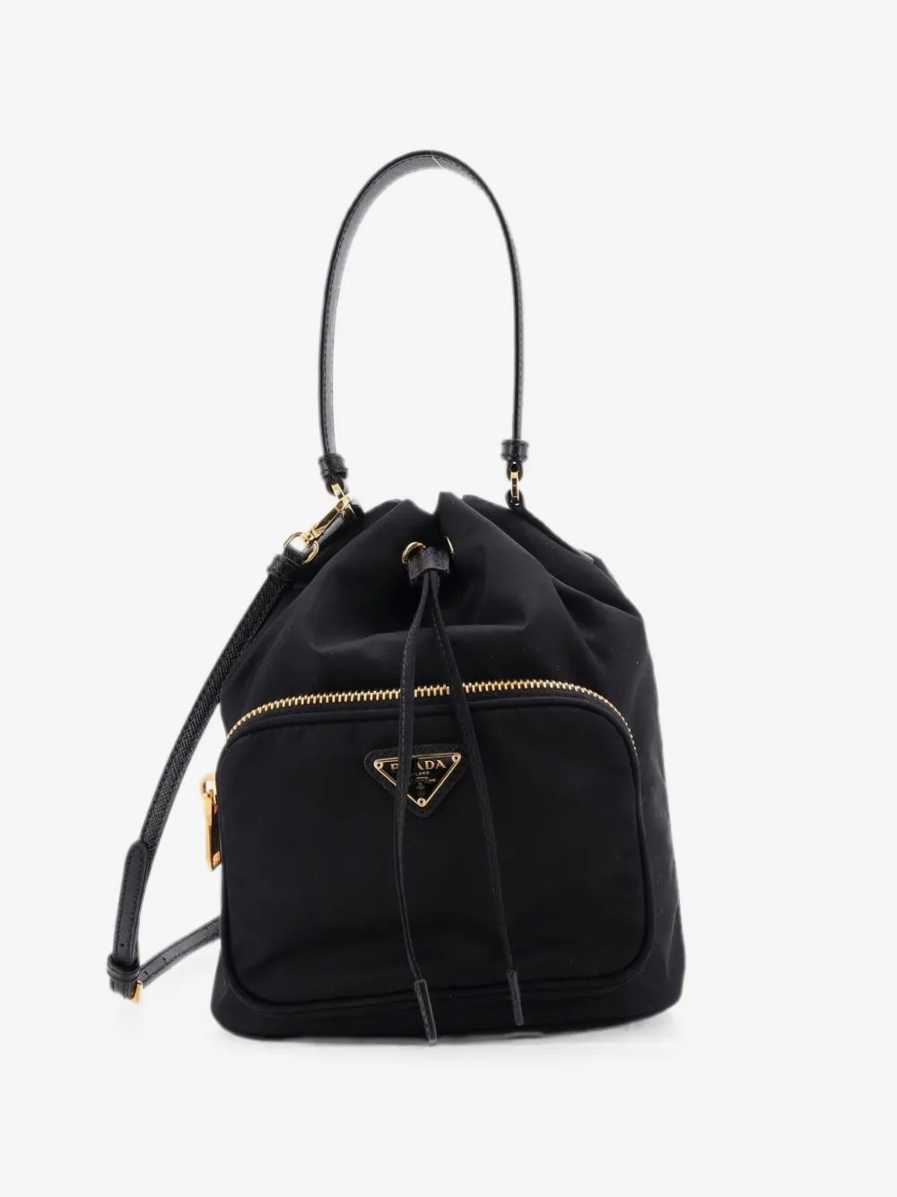 Drawstring Tessuto Small bucket bag