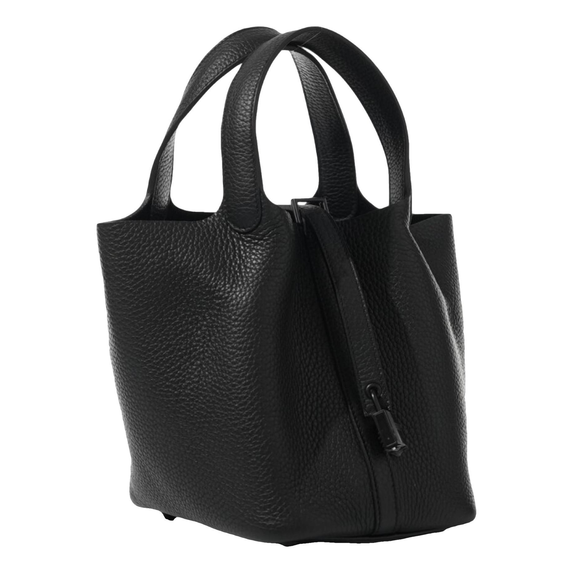 Hermes Picotin 18 Handbag Black Clemence Leather