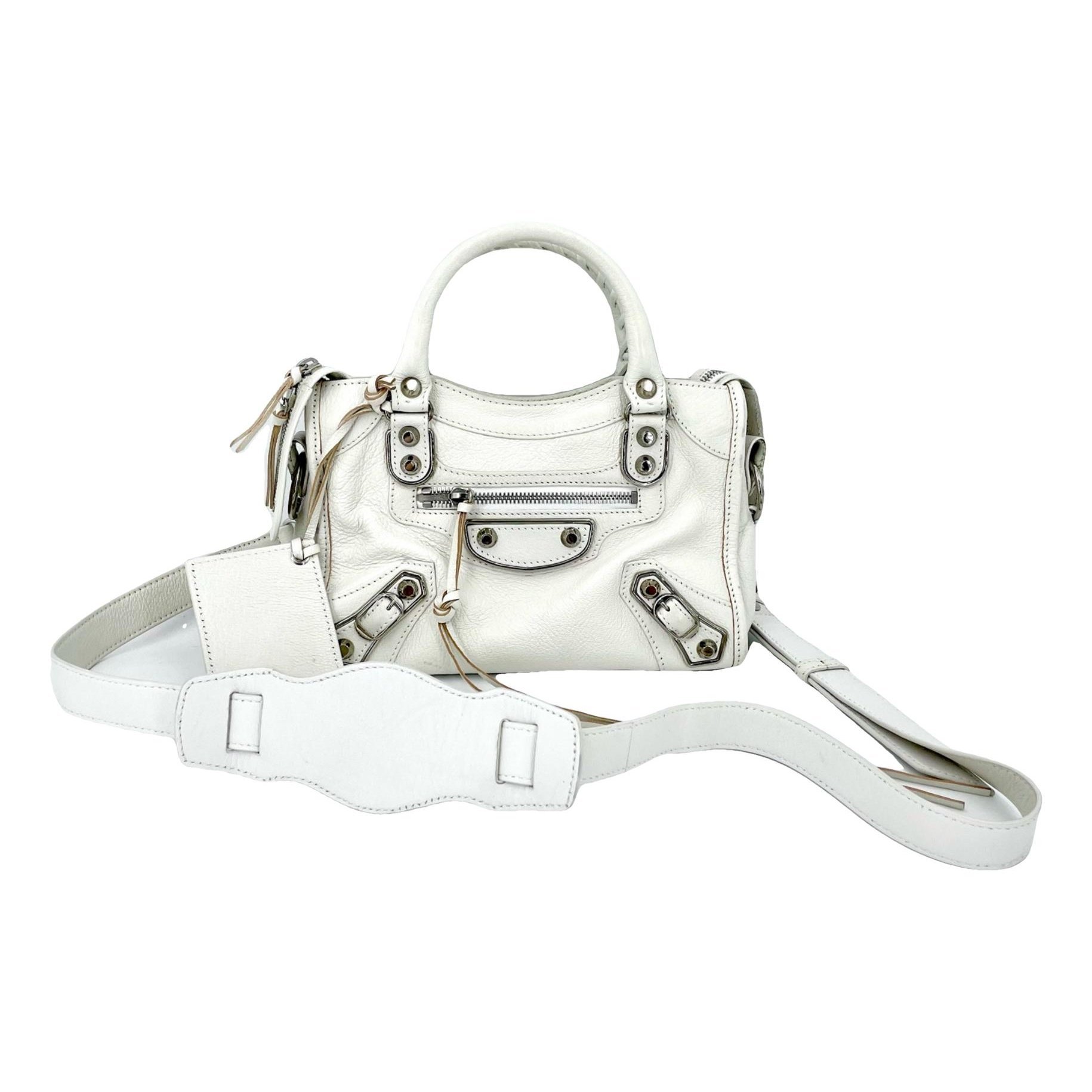 City leather handbag