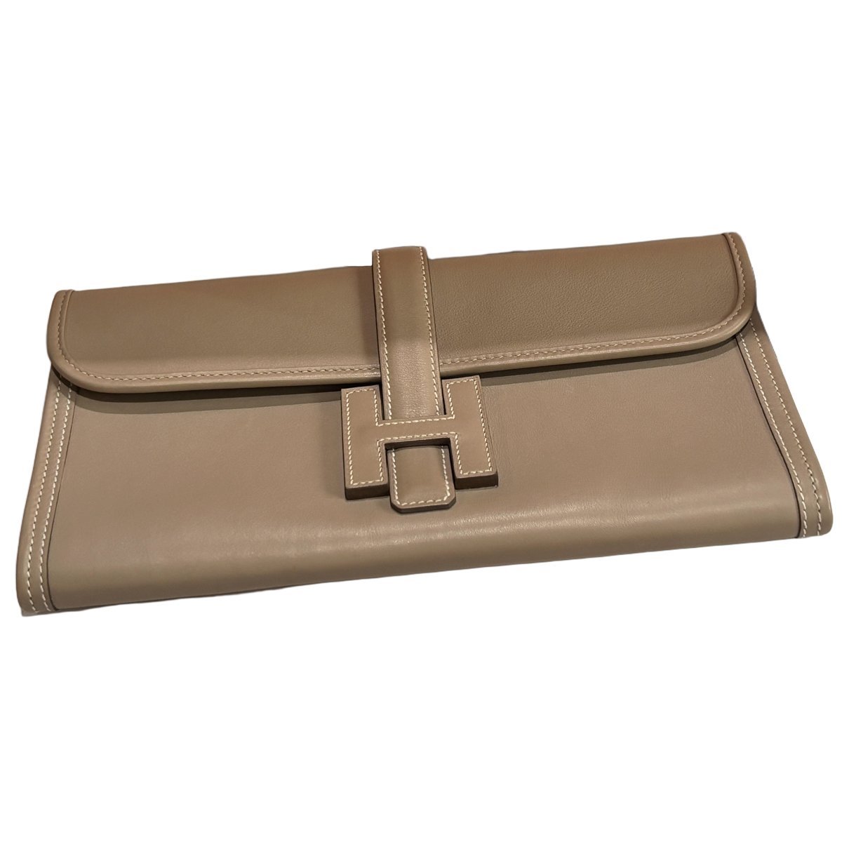 Jige leather clutch bag