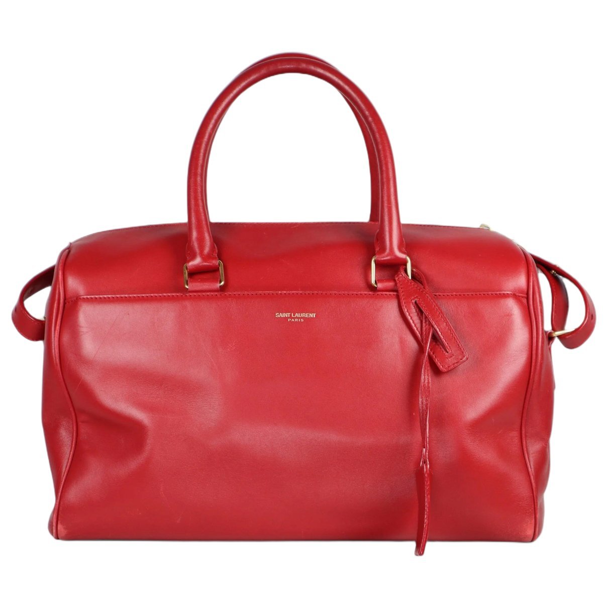 Duffle leather satchel