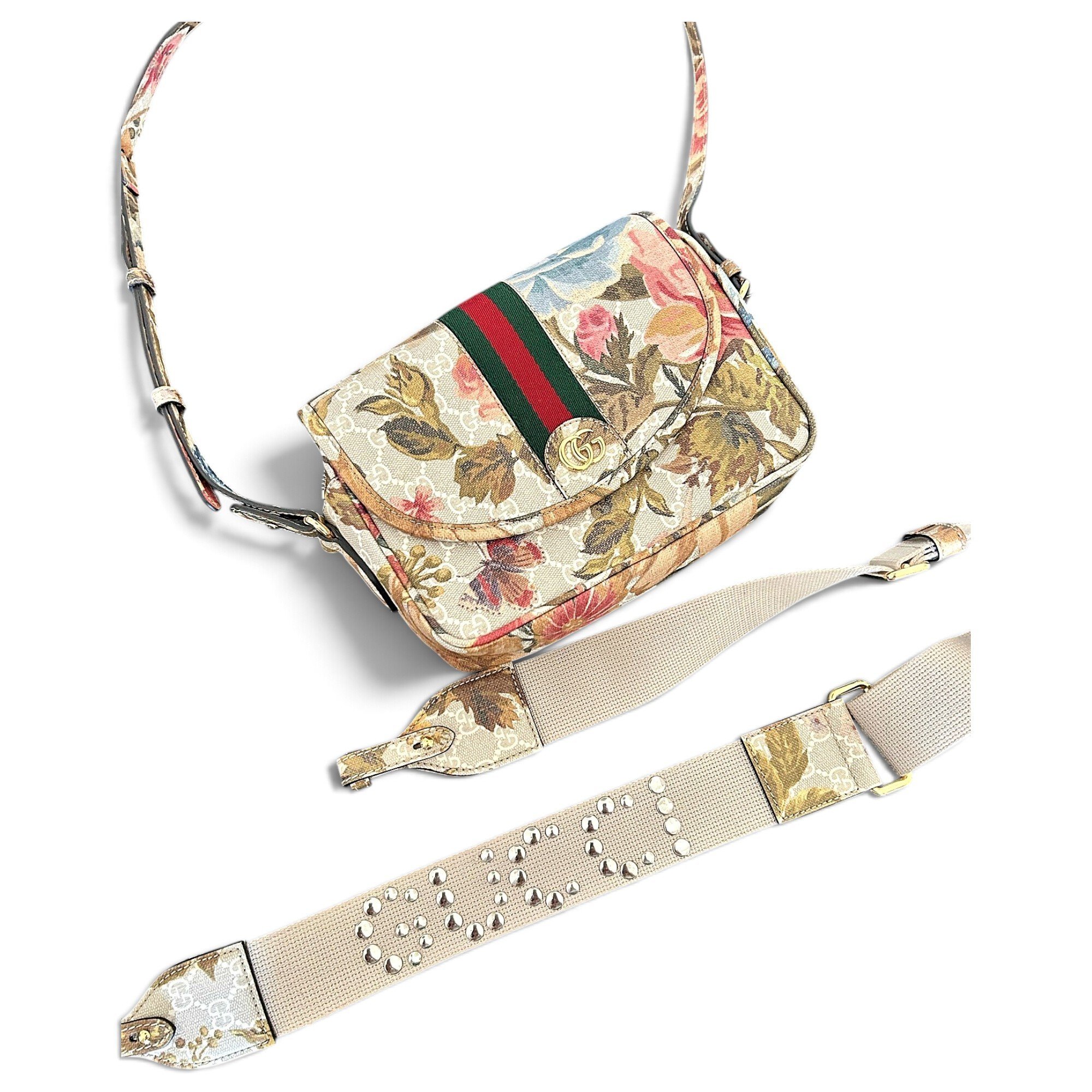 Ophidia cloth crossbody bag
