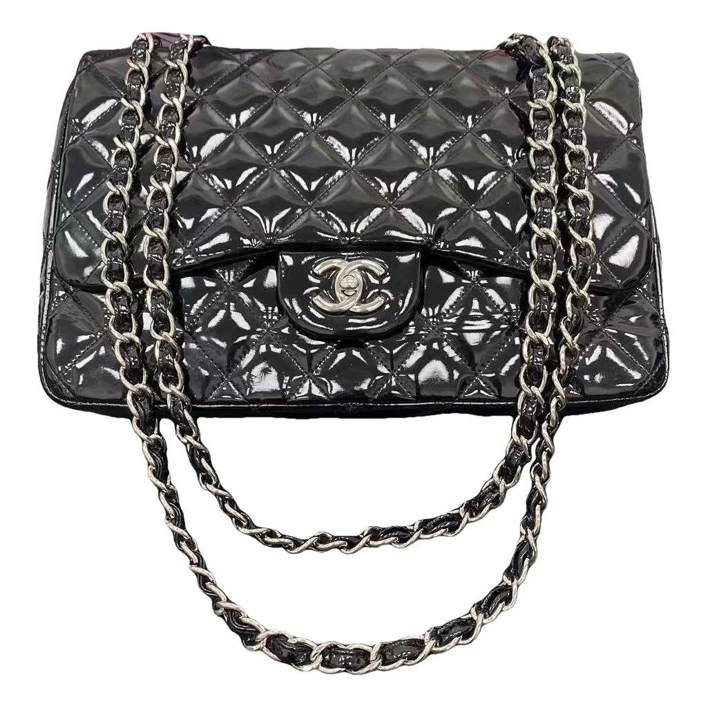 Patent leather handbag