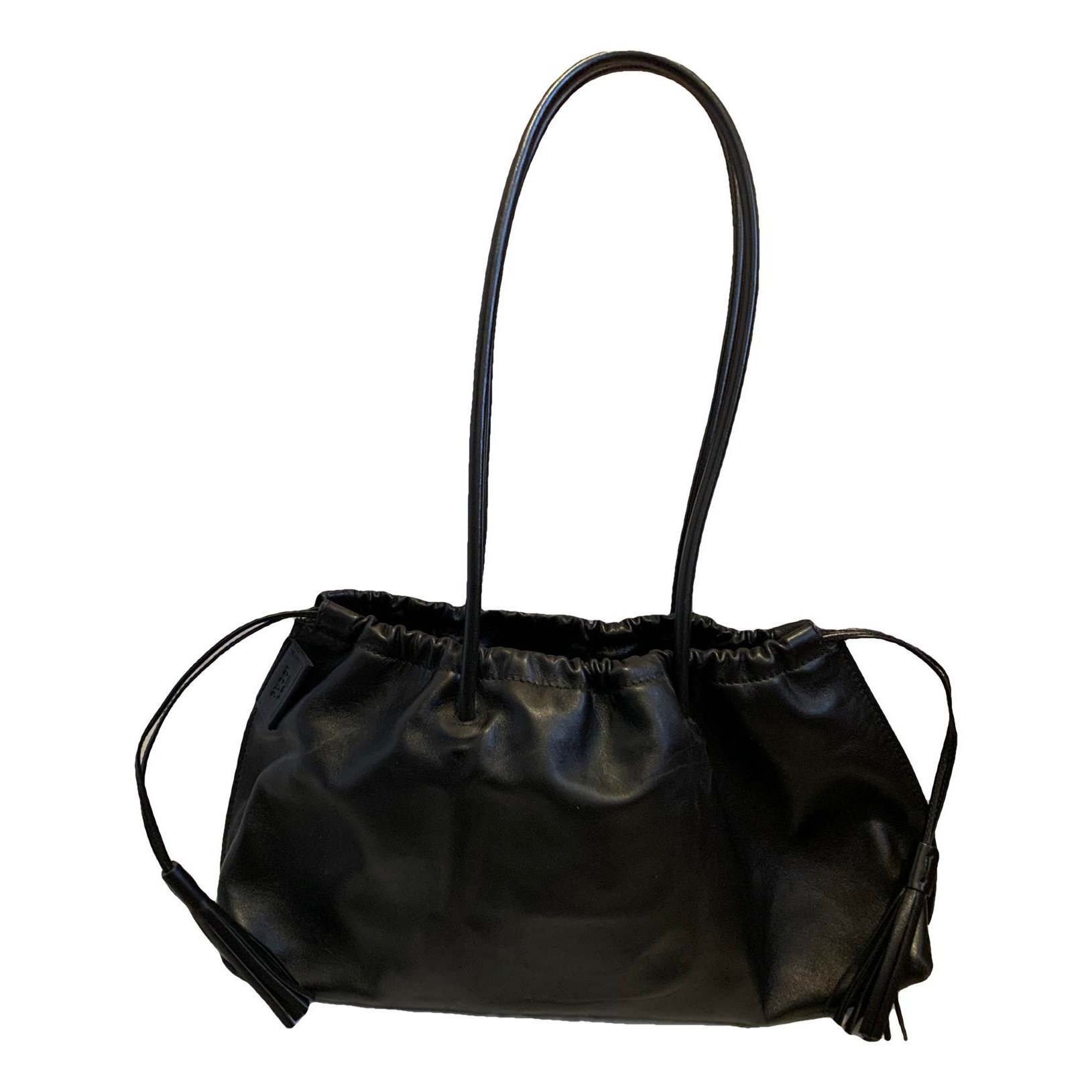 Leather clutch bag
