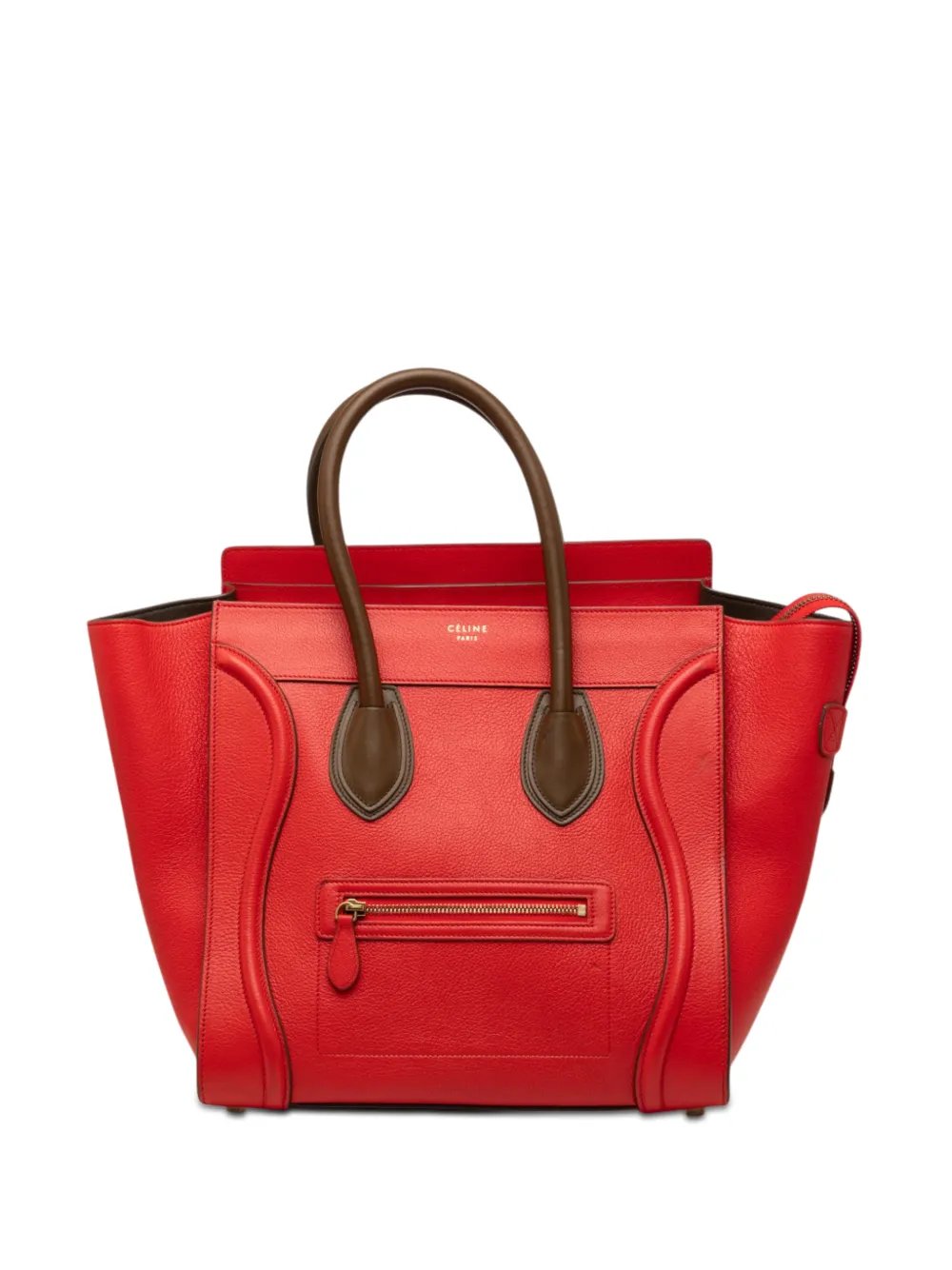 2014 Mini Bicolor Leather Luggage tote bag