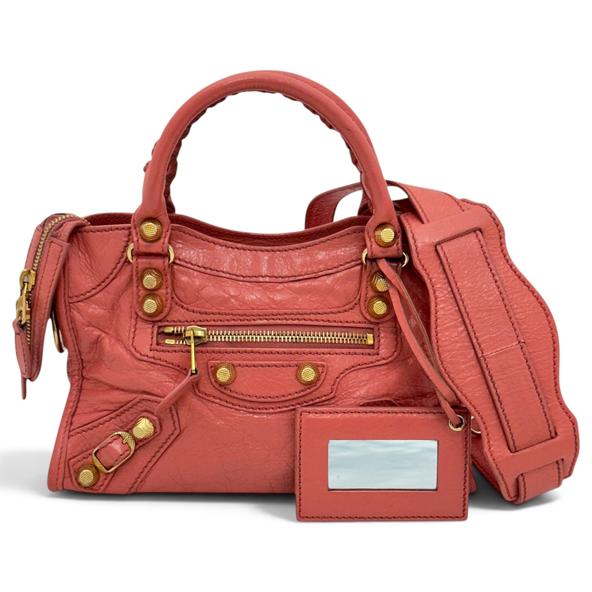 City leather handbag