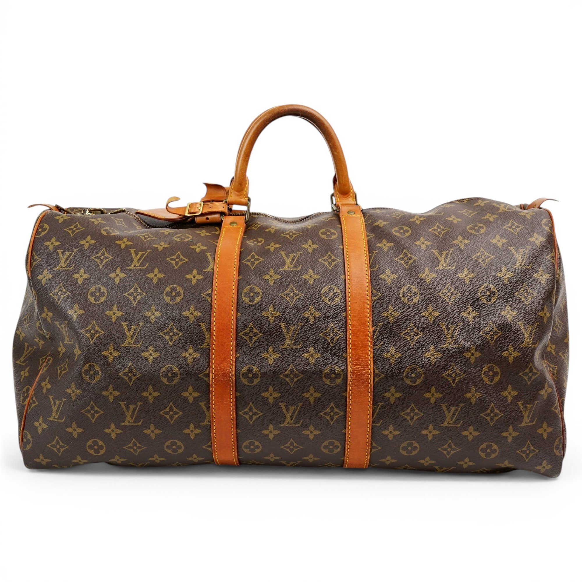 Keepall leather travel bag