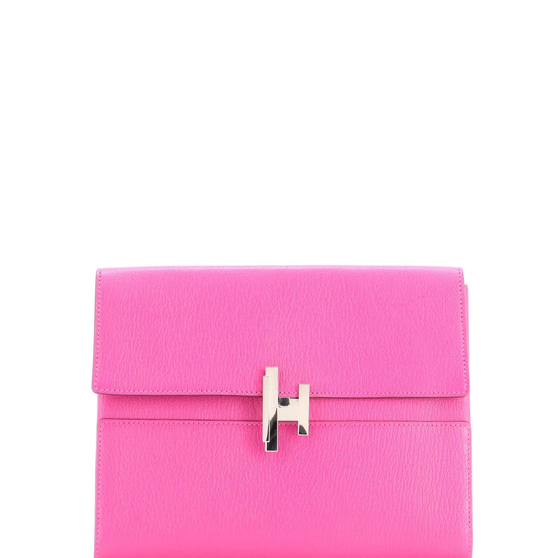 Leather clutch bag