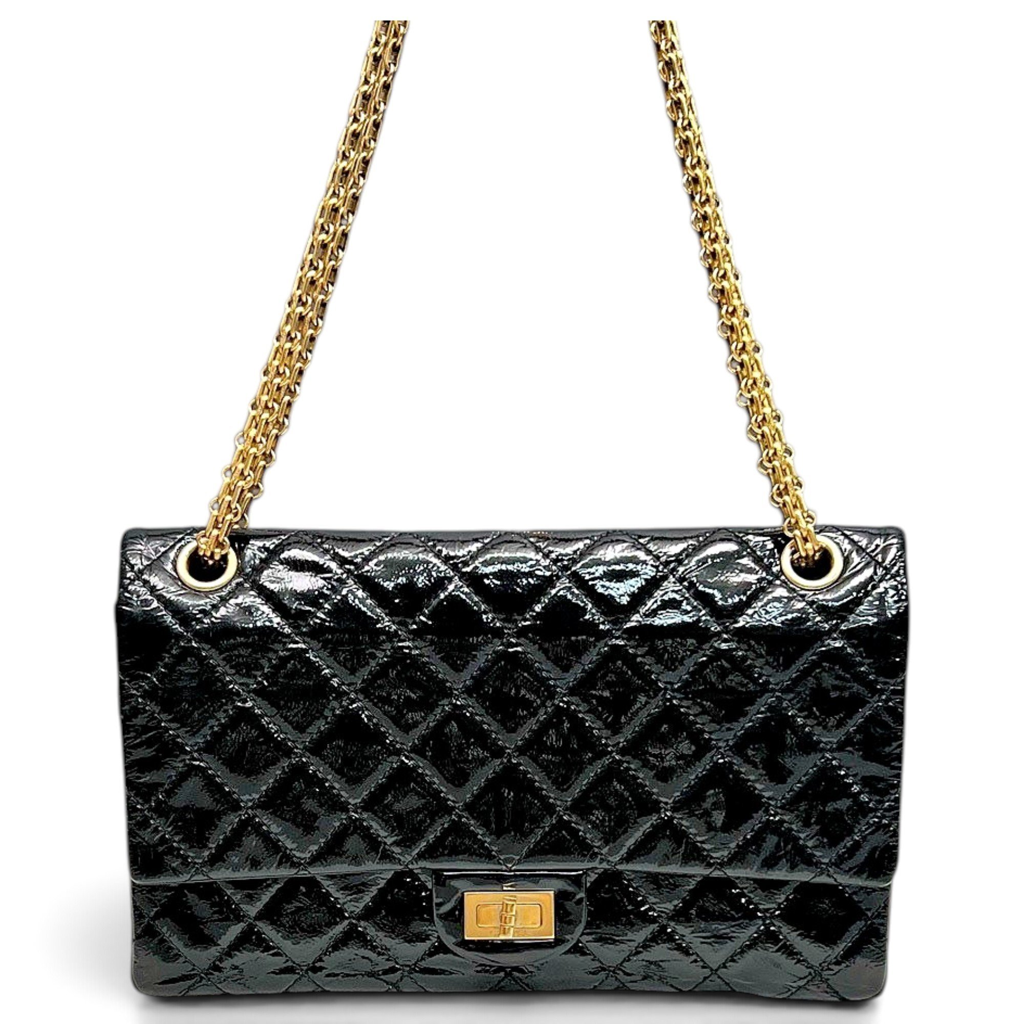 2.55 patent leather handbag