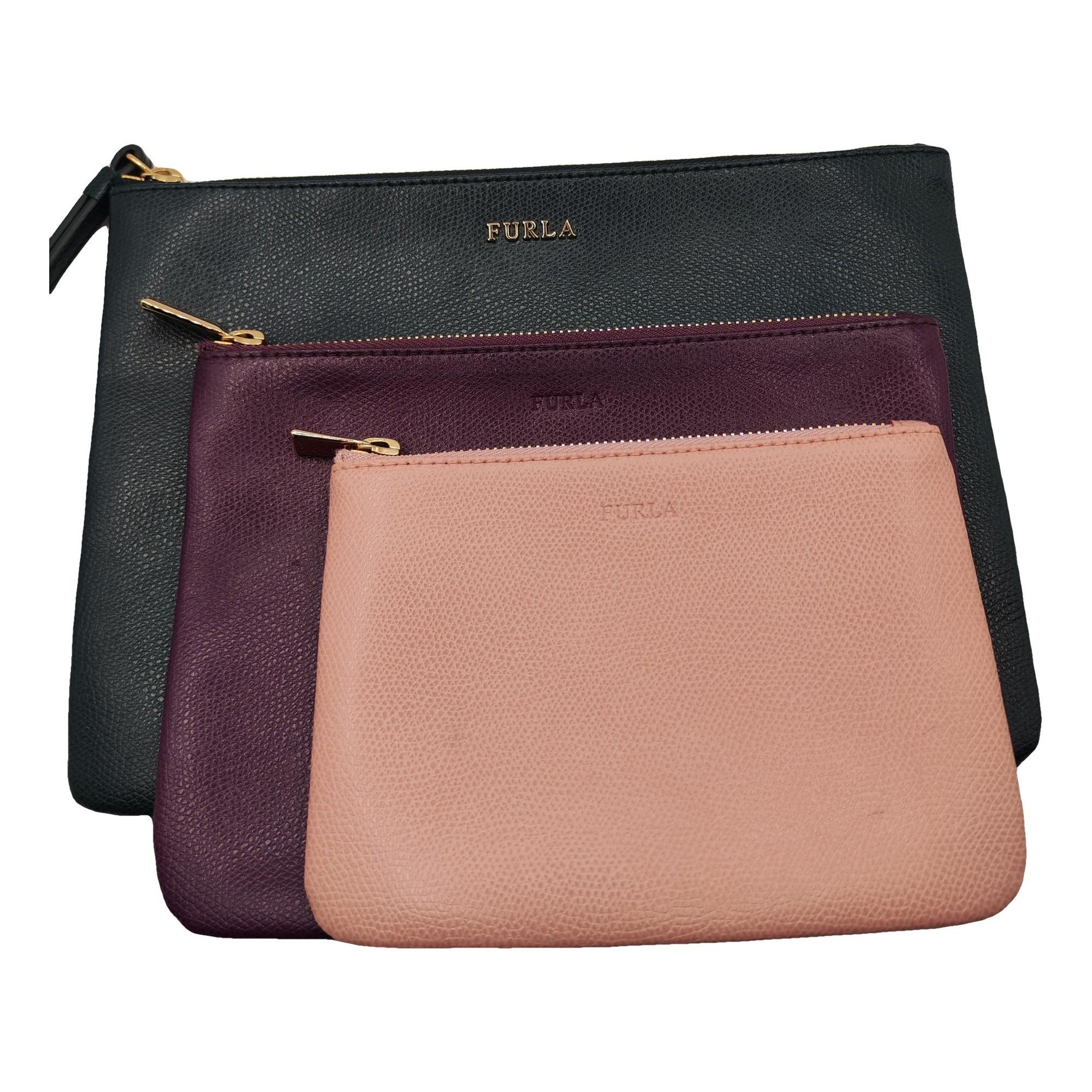 Leather clutch bag