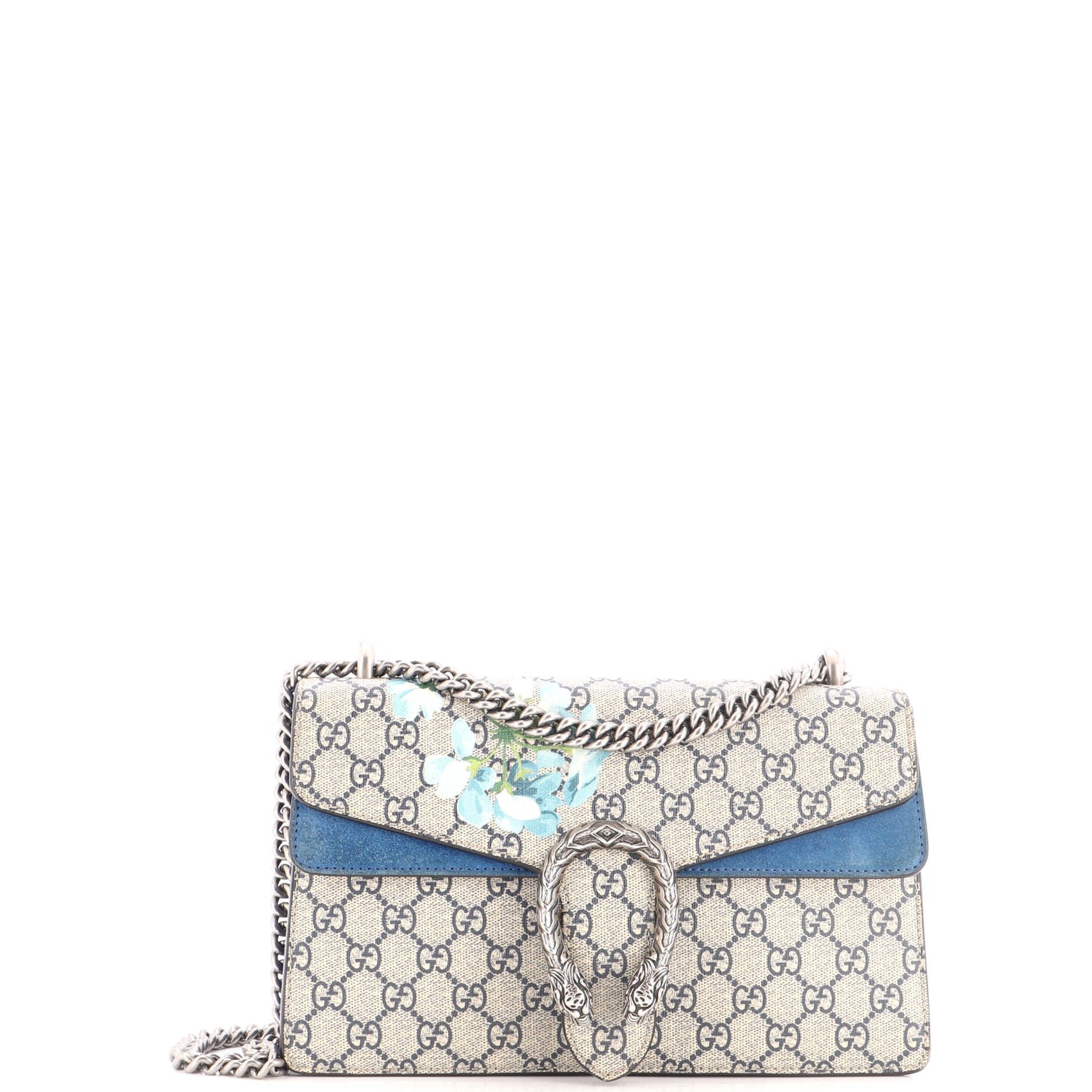 Dionysus Bag Blooms Print GG Coated Canvas Small
