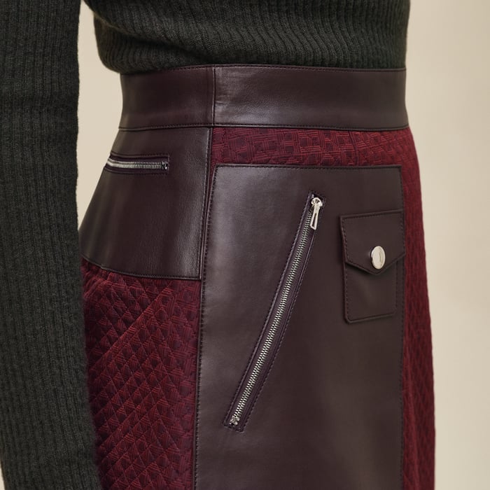 Rouge Carmin Quilted Skirt