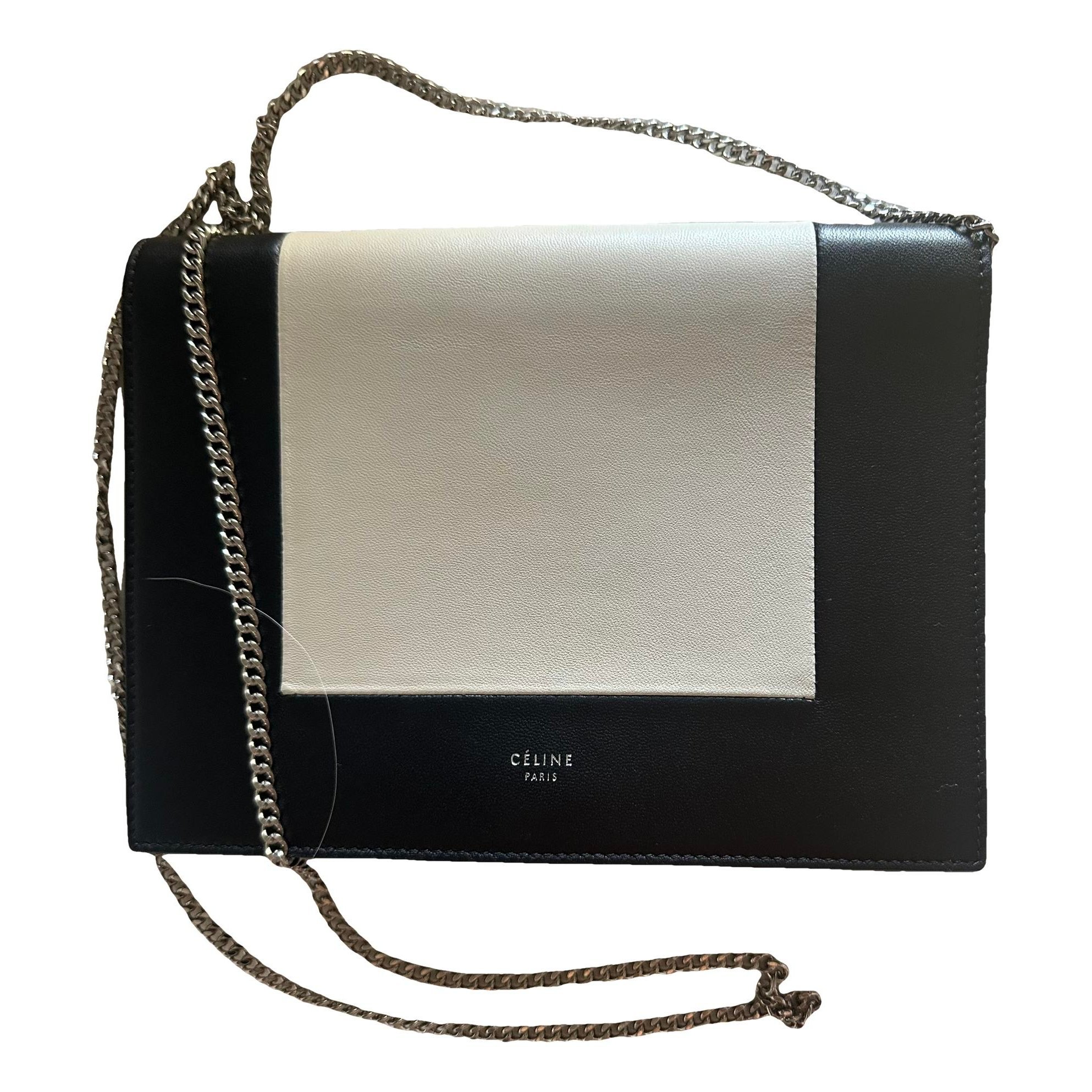 Frame leather handbag