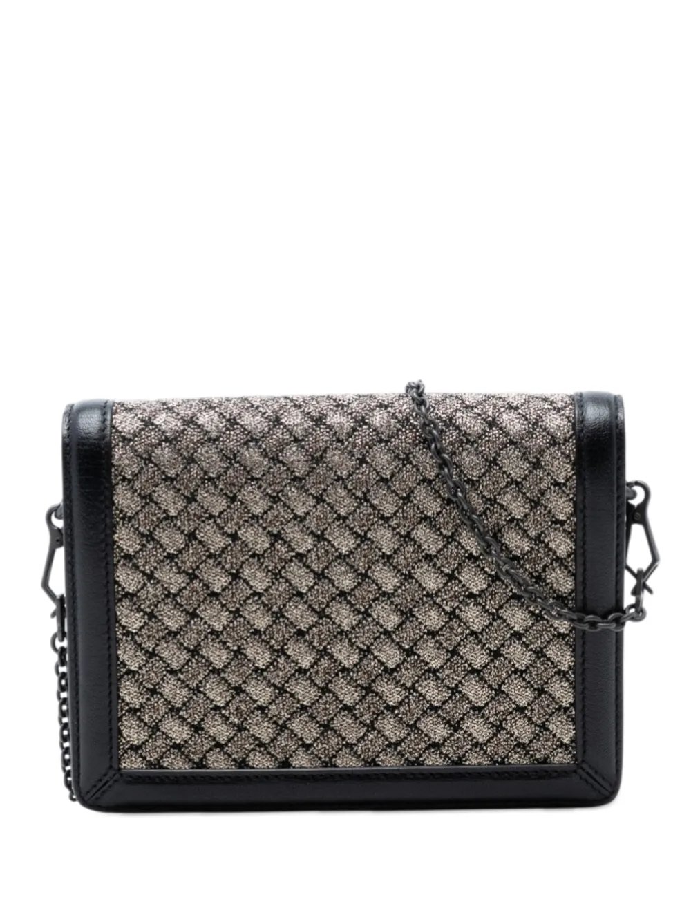 2012-2026 Mini Leather and Metallic Knit Intrecciato Montebello crossbody bag