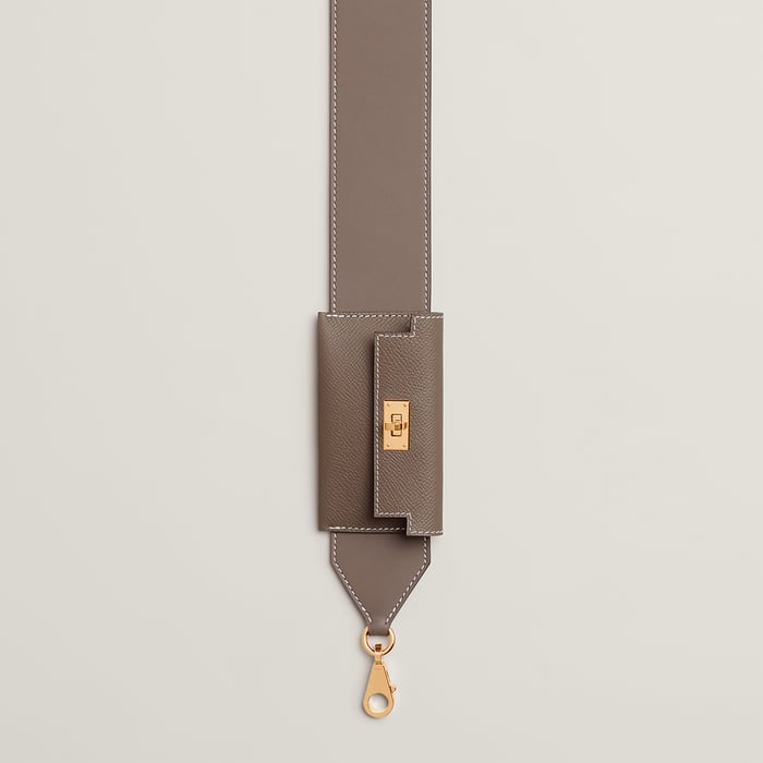 Étoupe Kelly Pocket Bag Strap 50 MM
