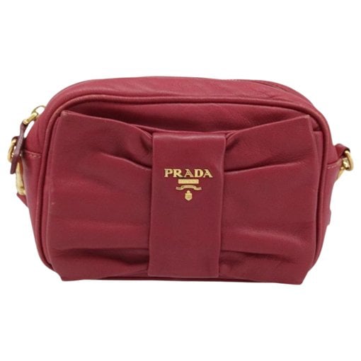 Ribbon leather handbag