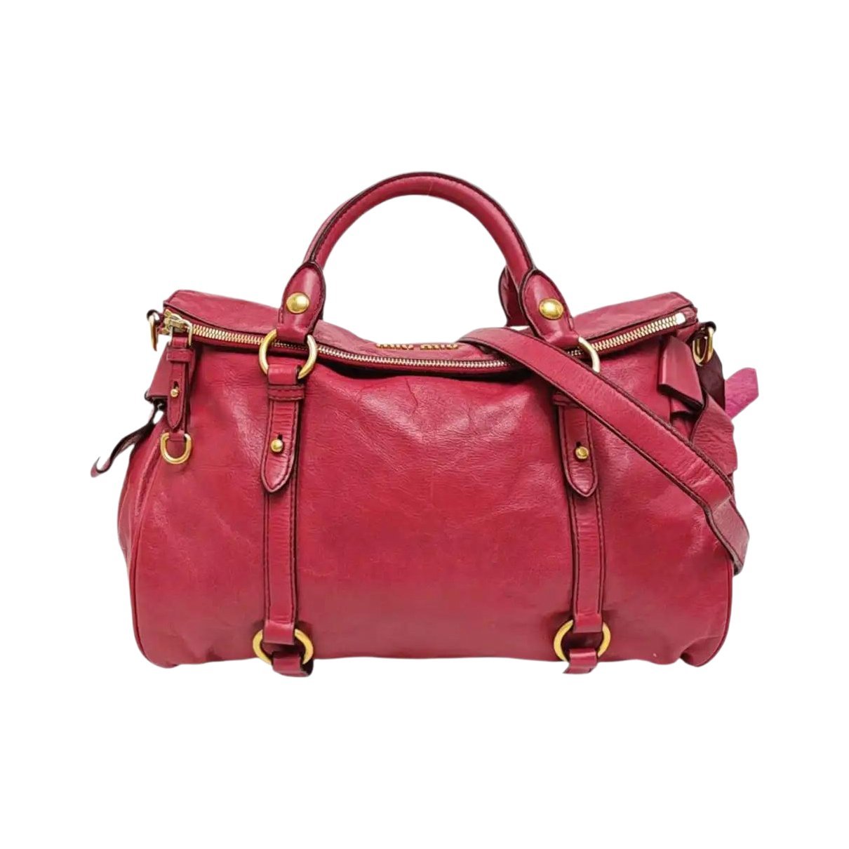 Bow bag leather handbag