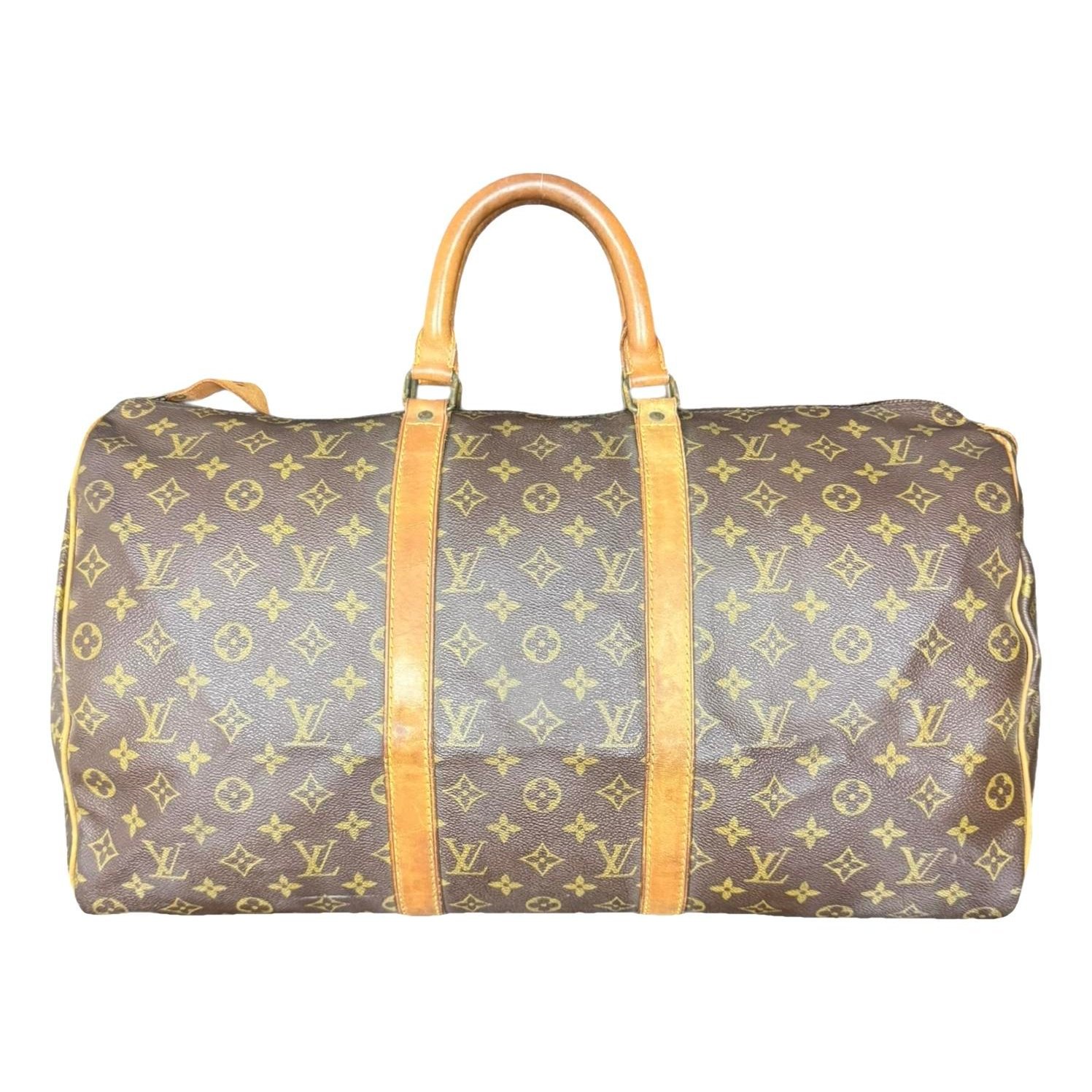 Keepall leather travel bag