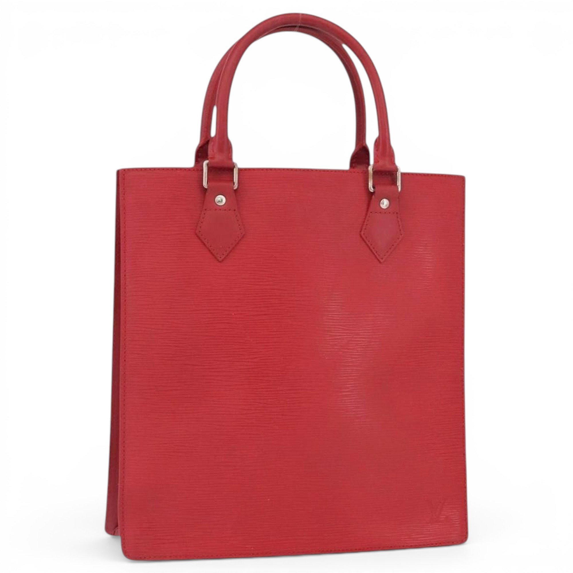 Plat leather tote