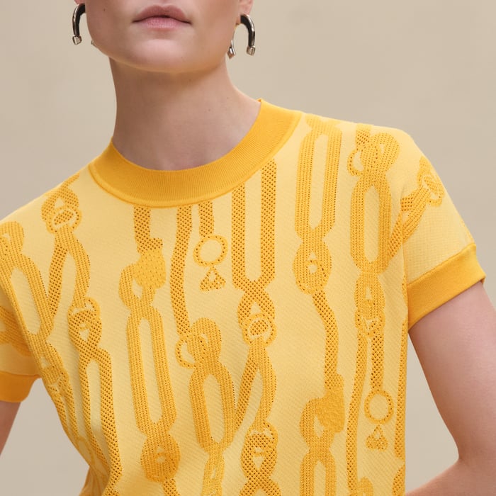 Jaune Mimosa "Palefroi Remix" Short Sleeve Sweater