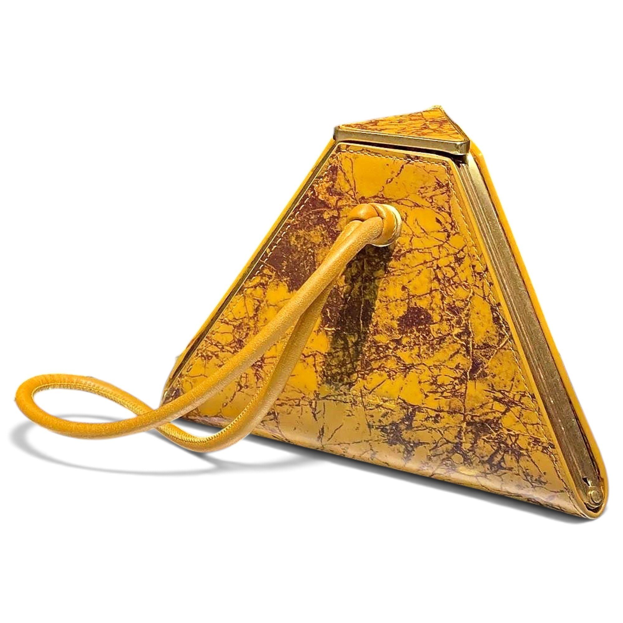 Leather clutch bag