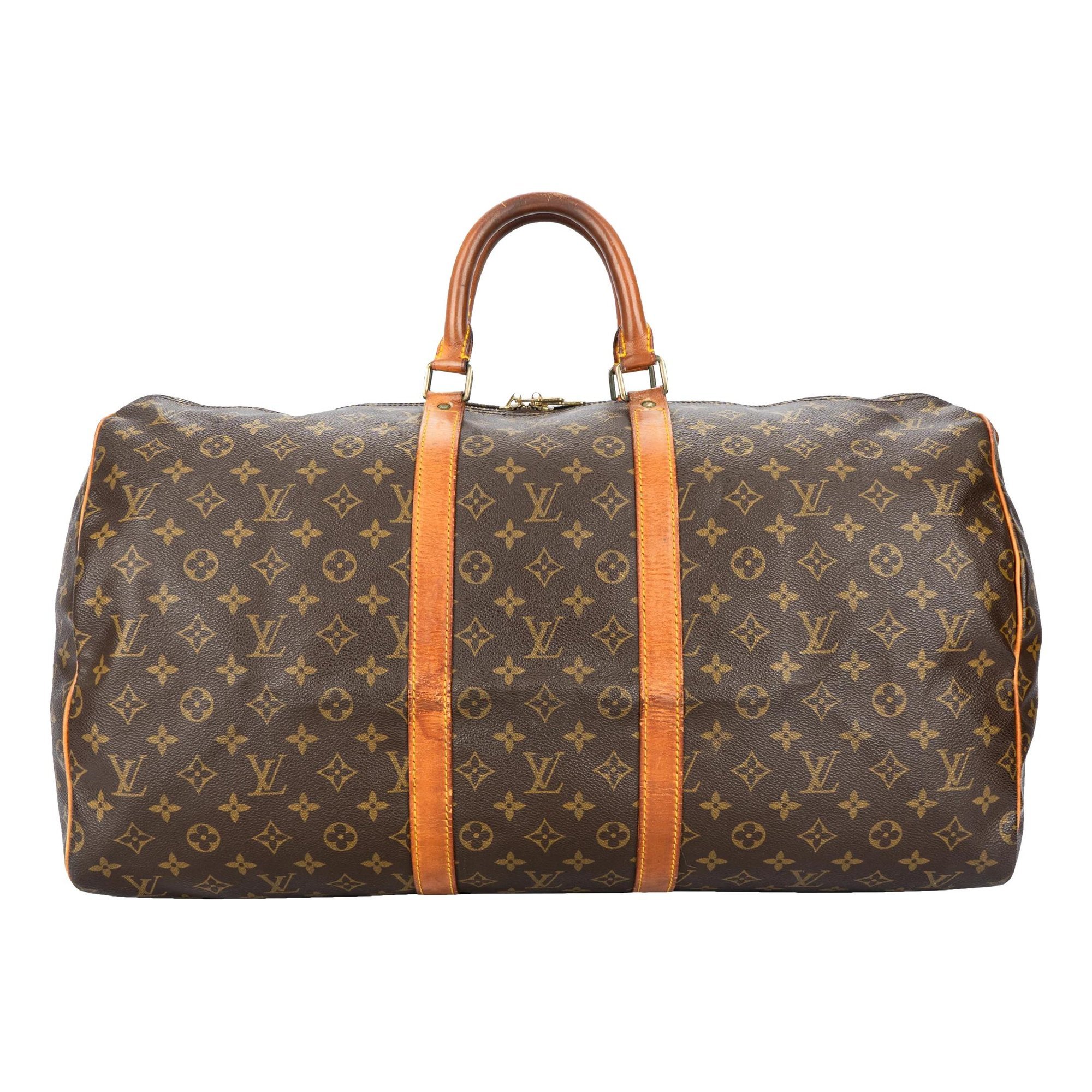 Keepall leather travel bag