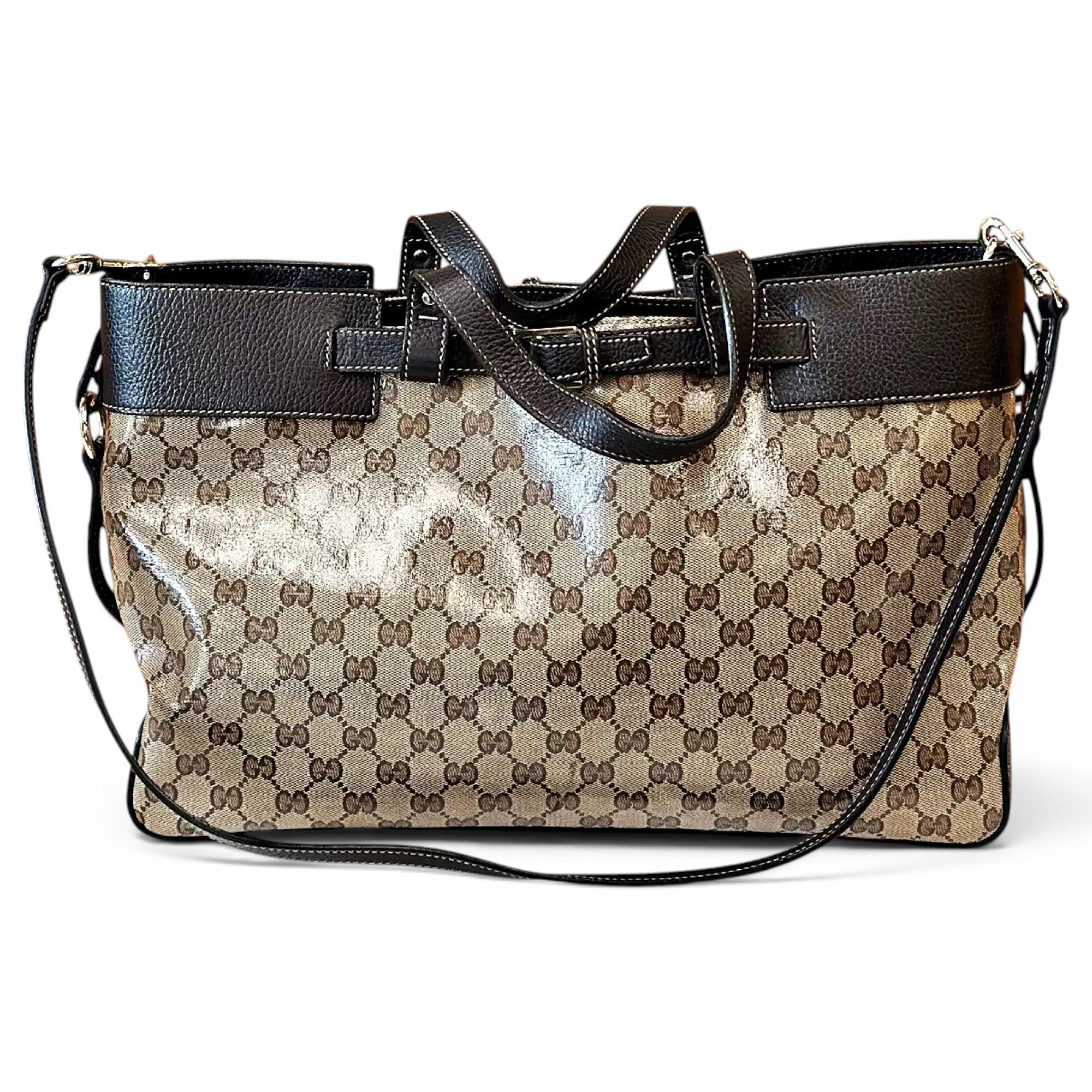 GG Running leather tote