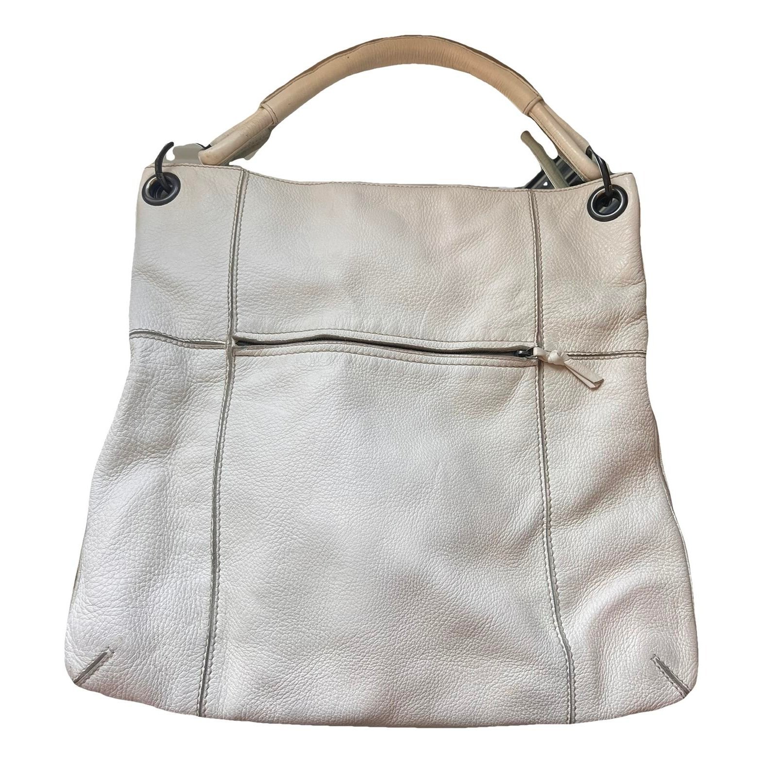 Drop leather handbag