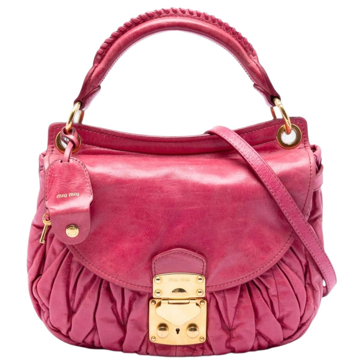 Matelassé leather satchel