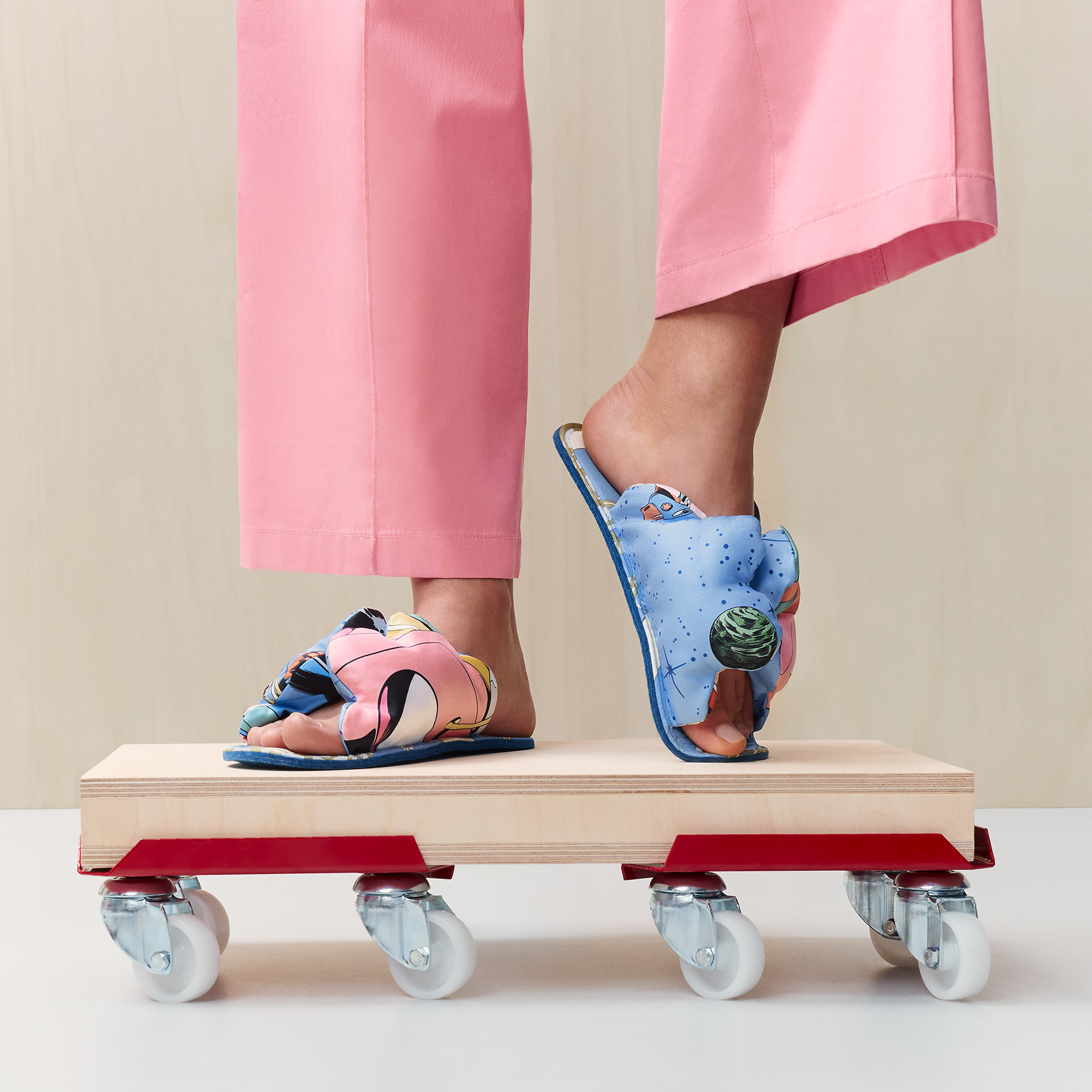 Silk slippers
