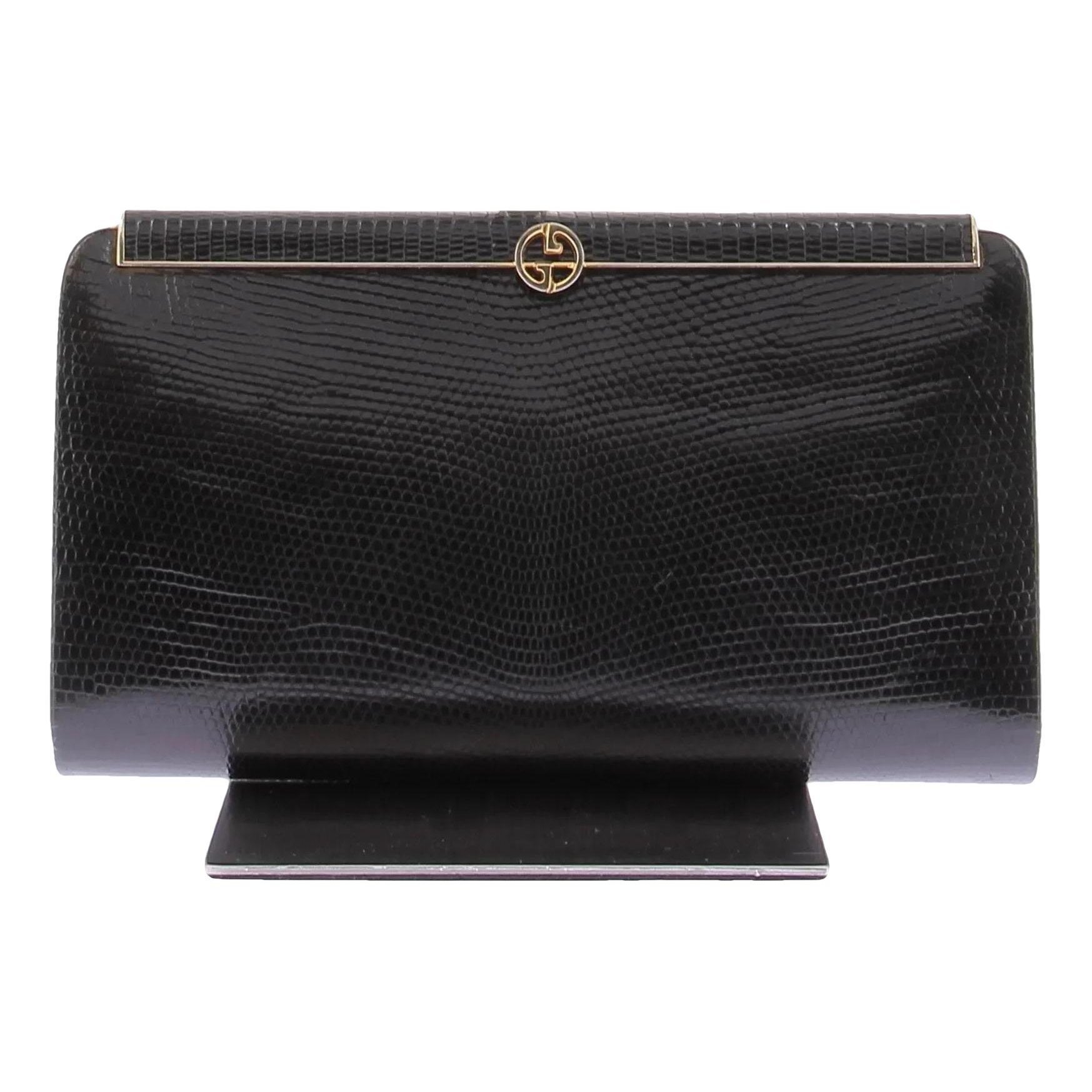 Leather clutch bag