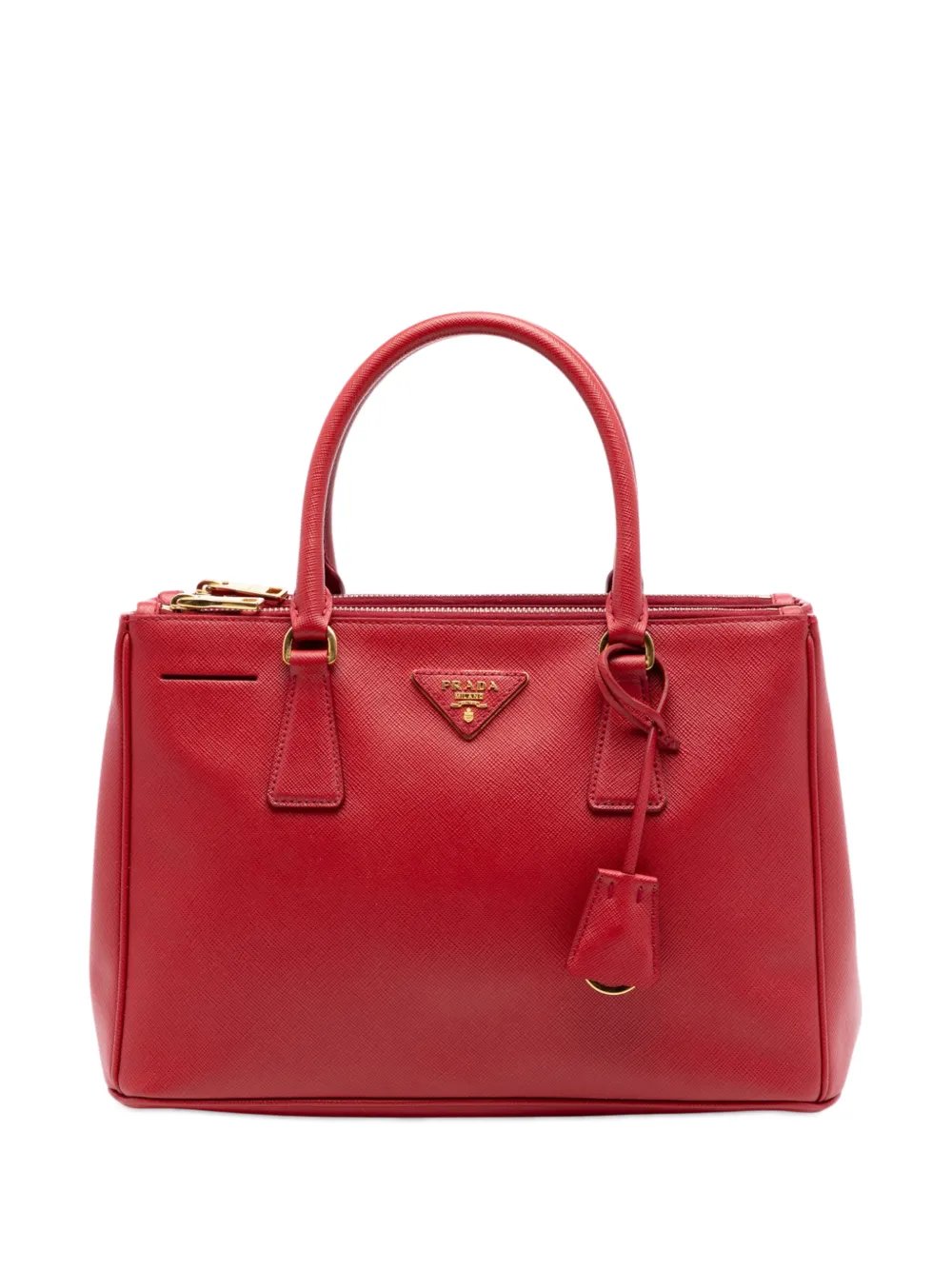 2000-2026 Small Saffiano Lux Galleria Double Zip satchel