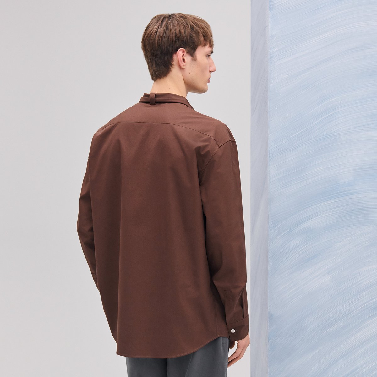 Chocolat Boxy Fit Shirt With Marius Collar