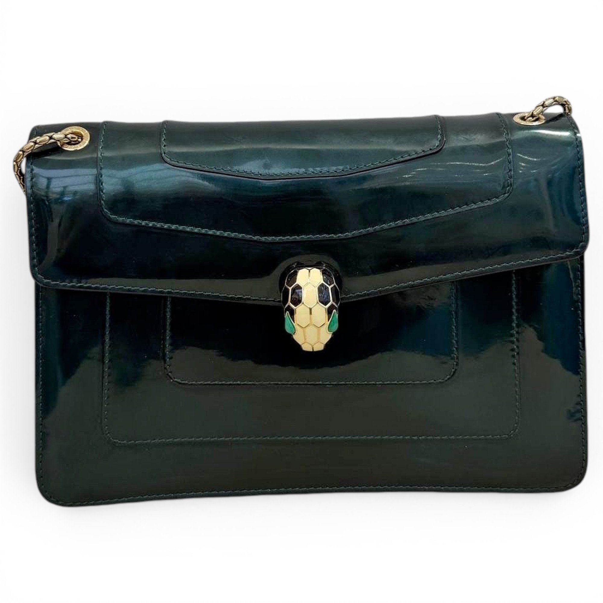 Serpenti leather handbag