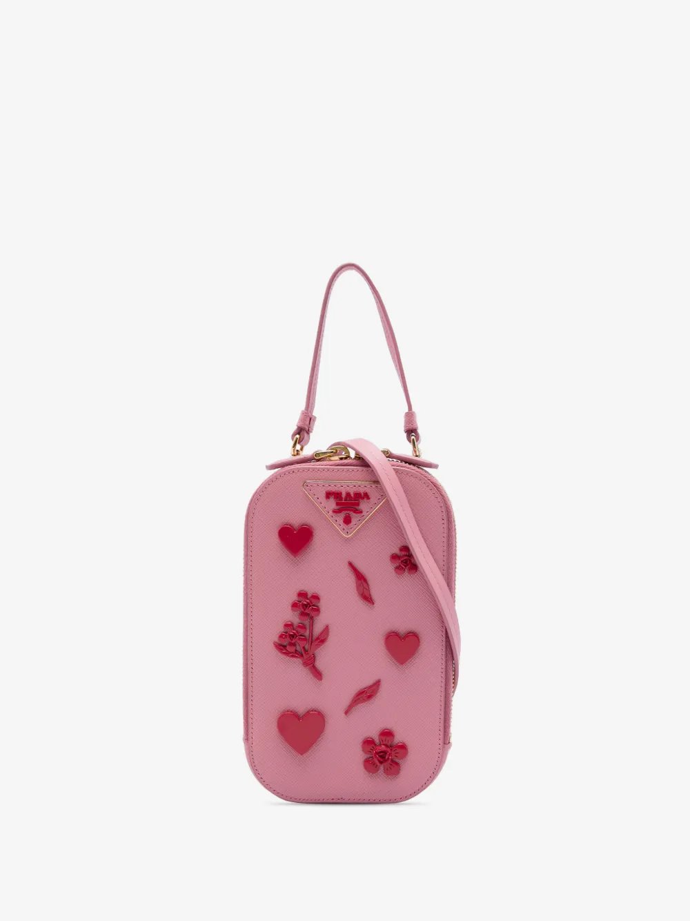 2013-2026 Embellished Saffiano Lux Phone Pouch satchel