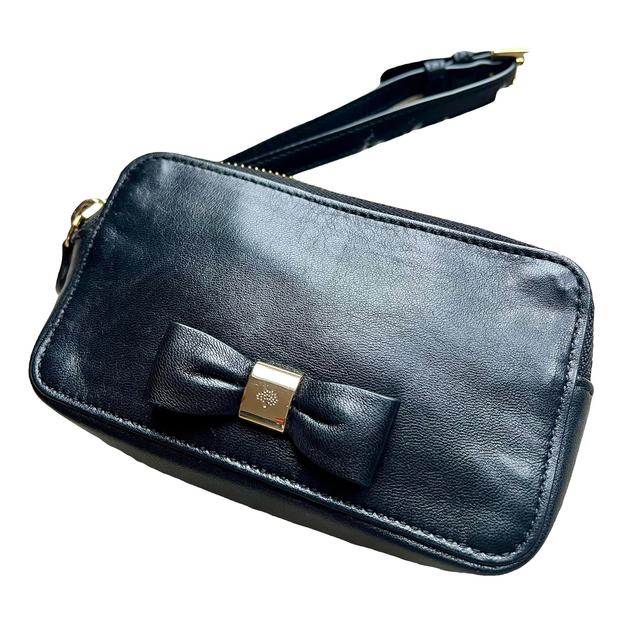 Leather clutch bag