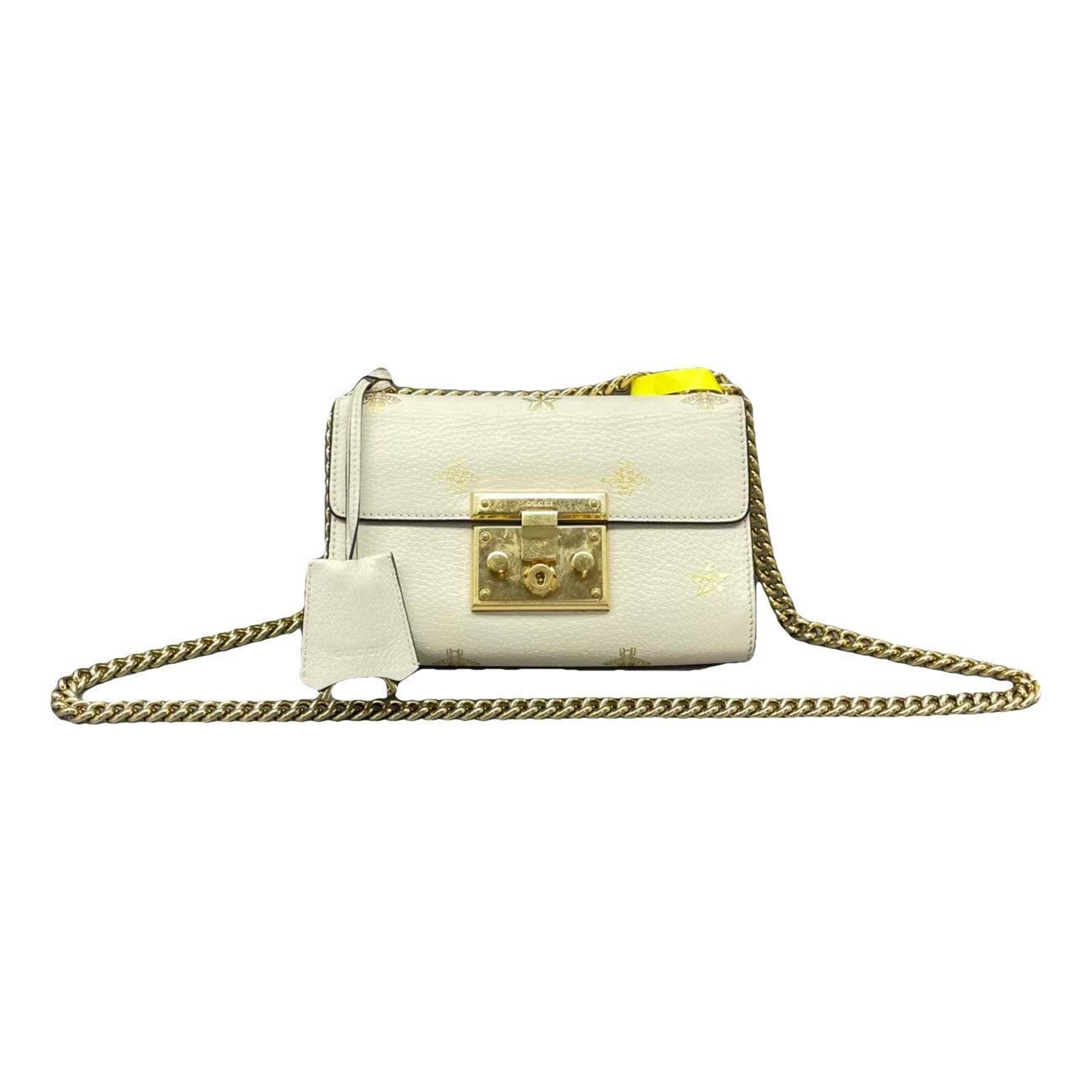 Padlock leather handbag