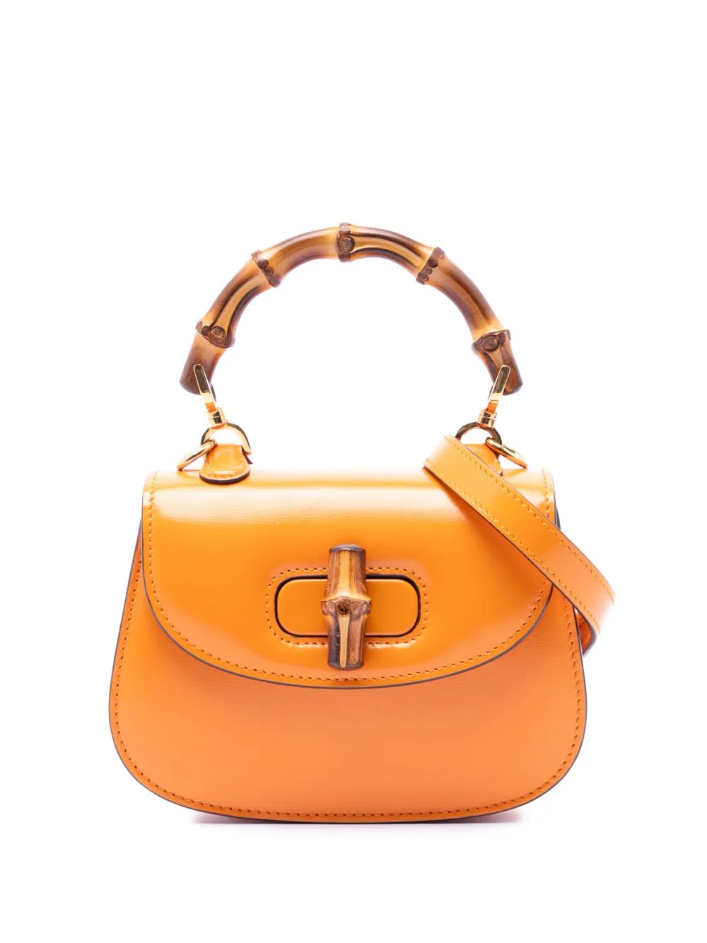 2016-2026 Mini Calfskin 1947 Bamboo Top Handle Bag satchel