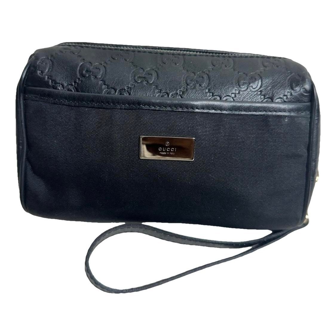 Leather clutch bag
