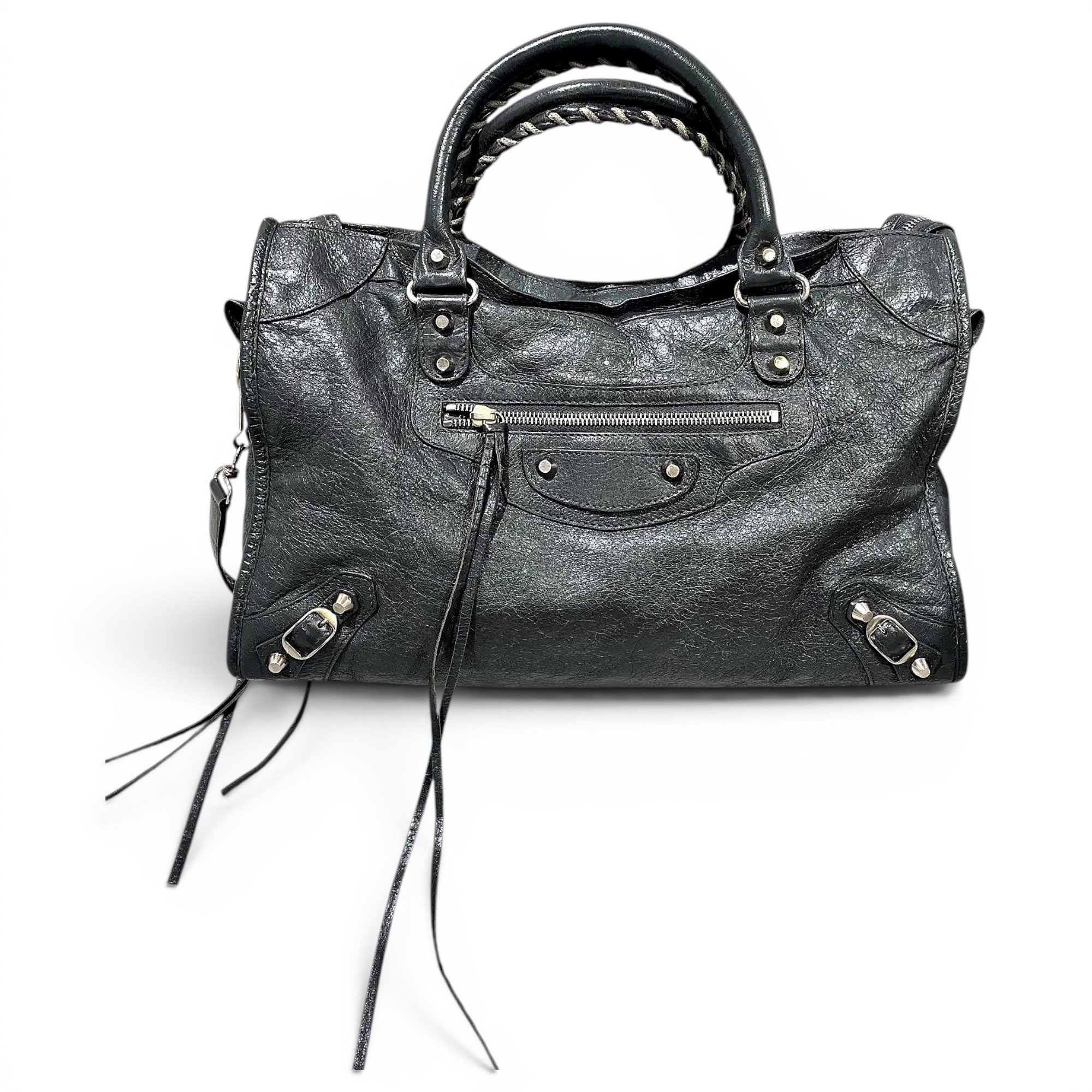 Classic Metalic leather handbag