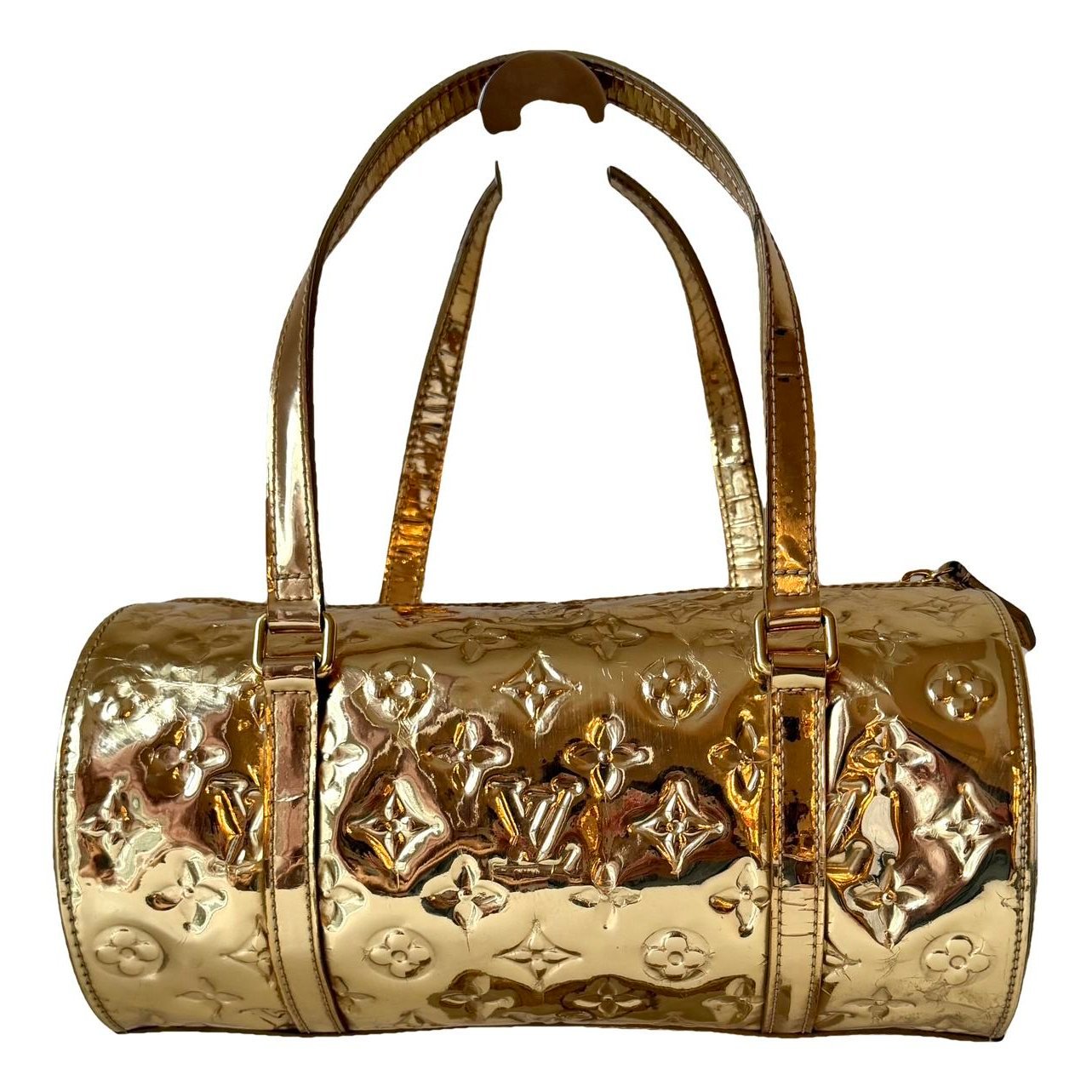 Papillon patent leather handbag