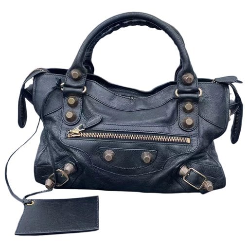 City leather handbag