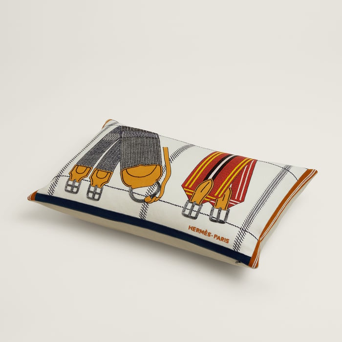 Écru Harnais Sangles Pillow