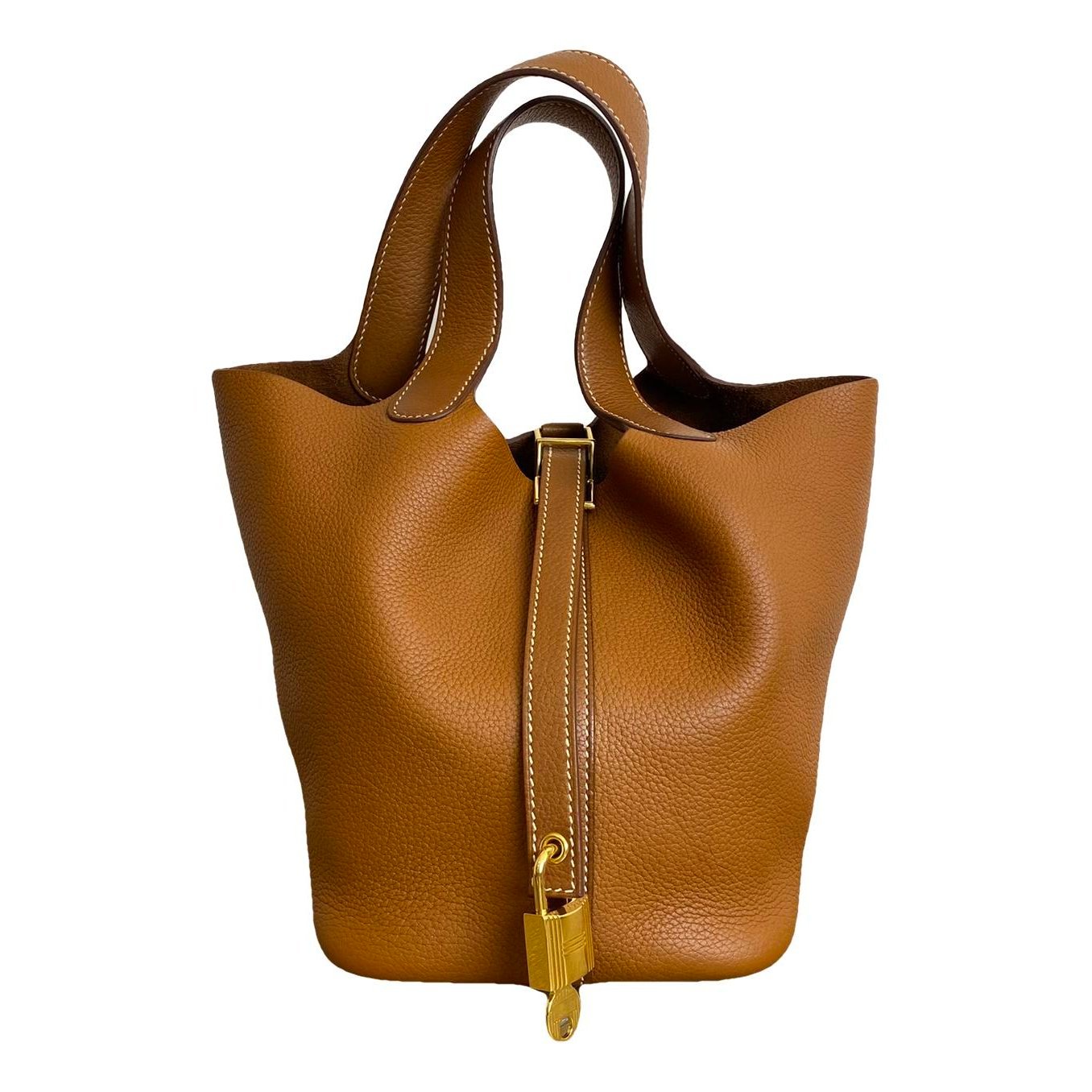 Picotin leather tote