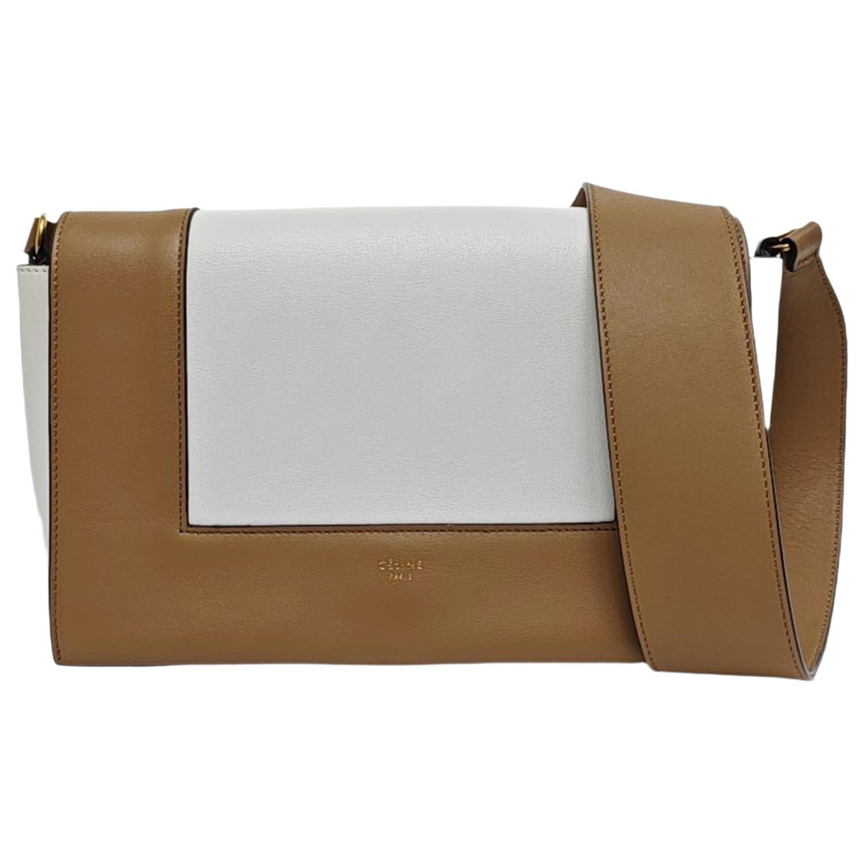 Frame leather handbag