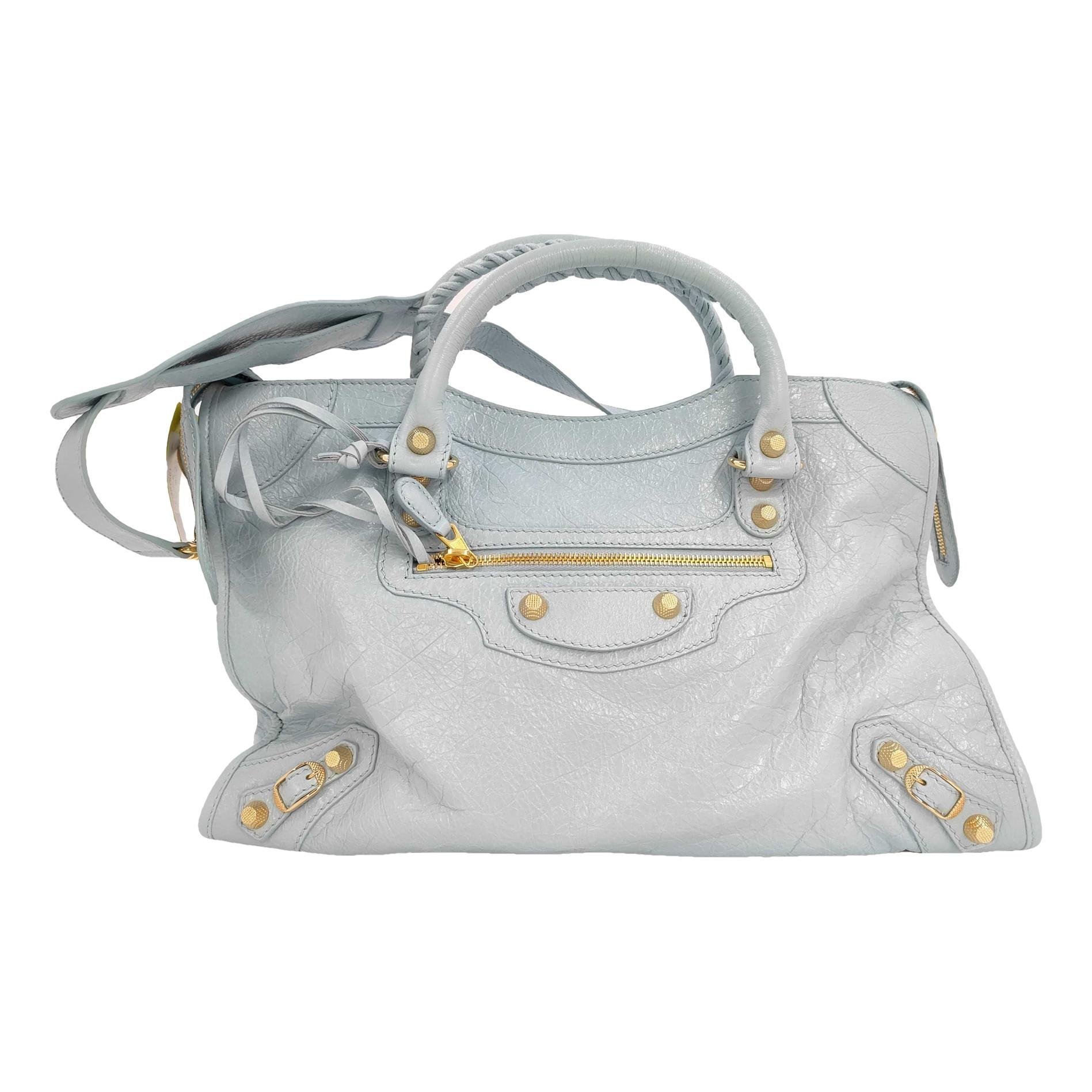 City leather handbag