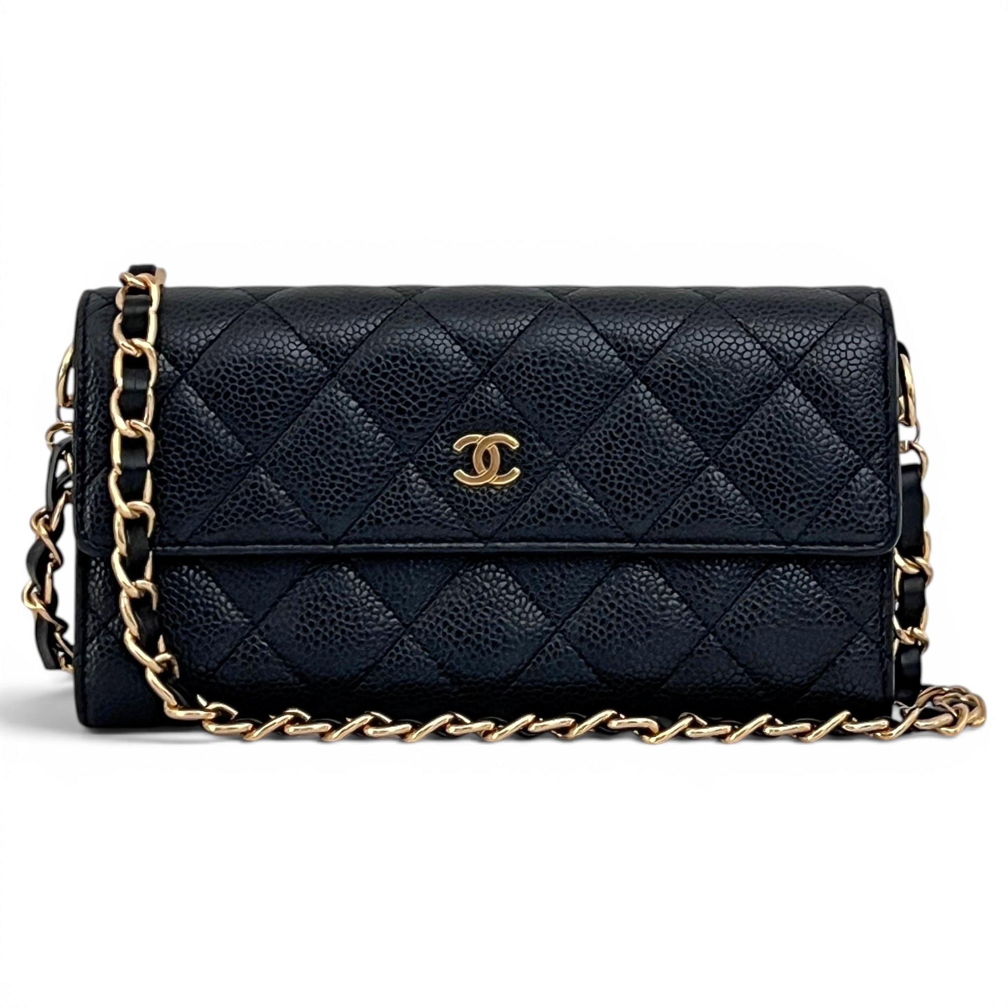 Wallet On Chain leather crossbody bag